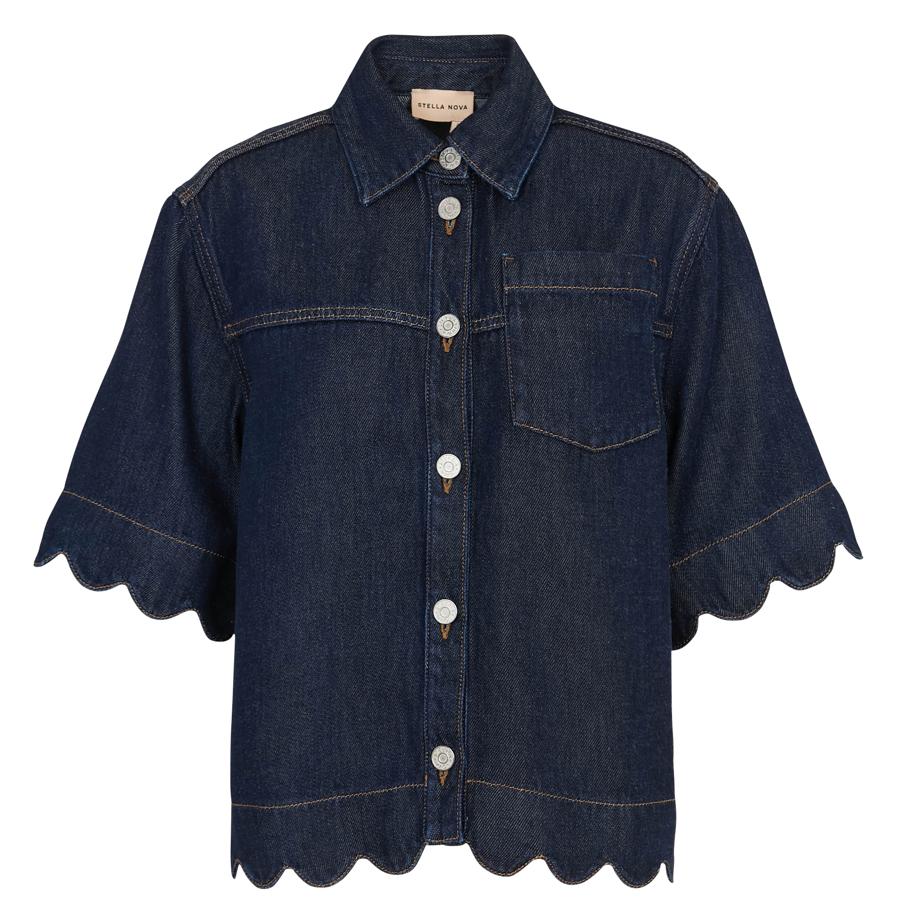 Jeanshemd mit klassischem Kragen STELLA NOVA Blau