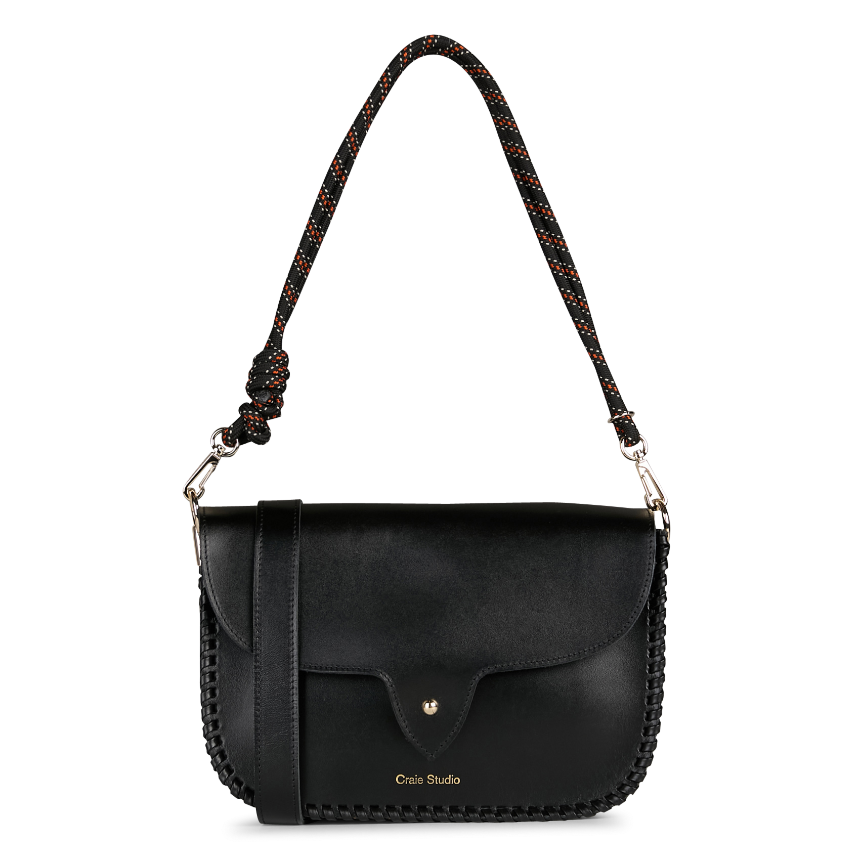 Sac bandoulière en cuir CRAIE STUDIO Noir
