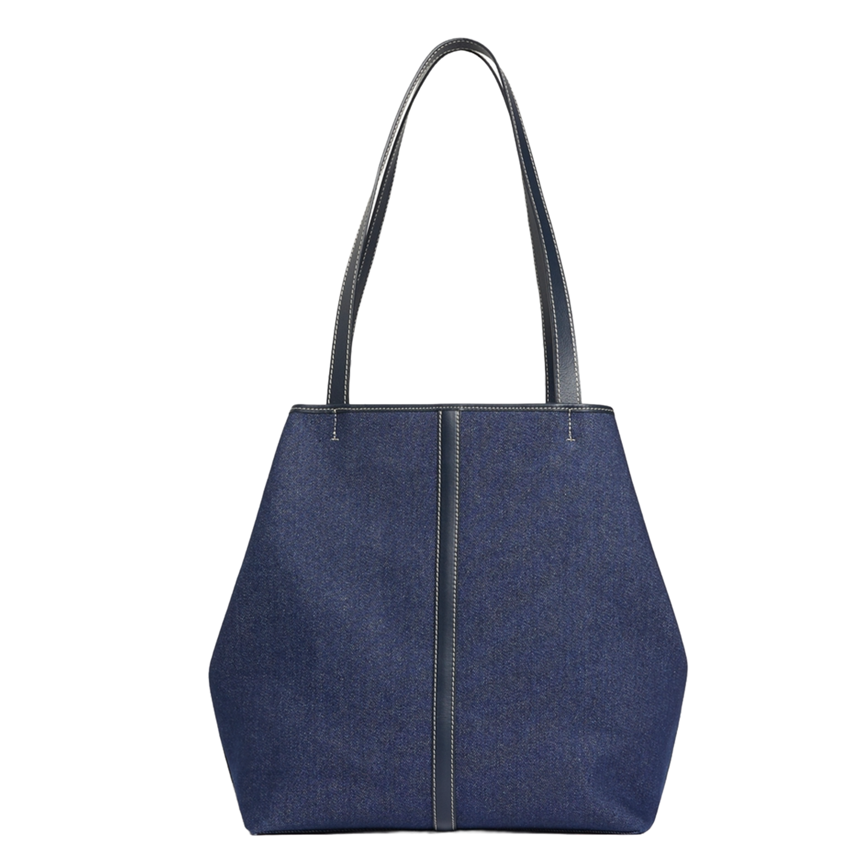 Cotton denim tote bag VANESSA BRUNO Blue