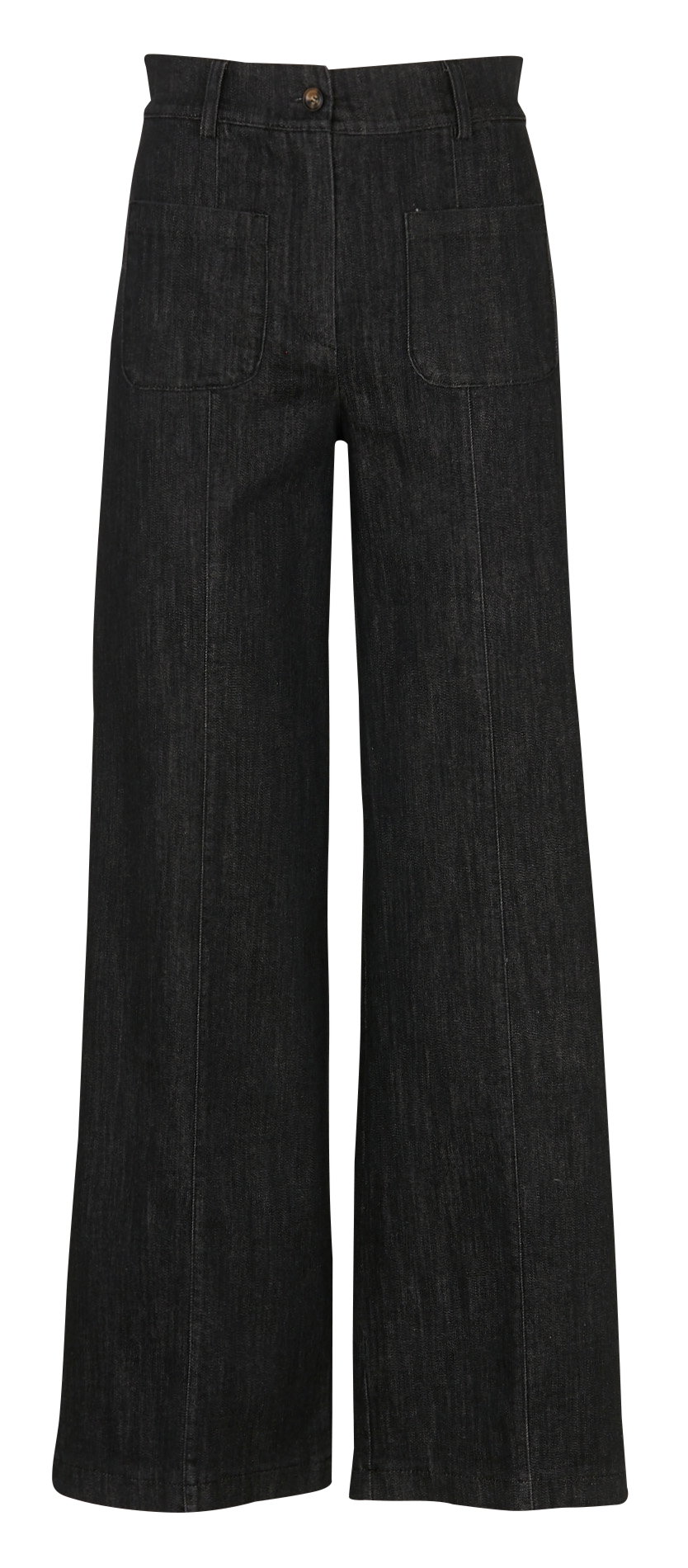 Jean flare bootcut en coton mélangé  LA FEE MARABOUTEE Noir