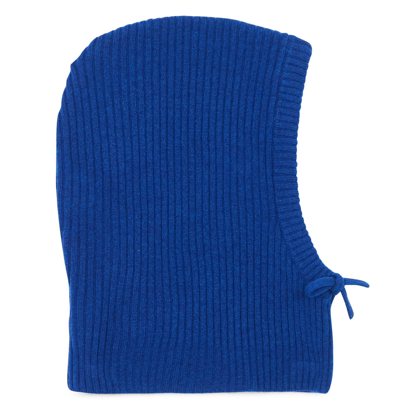 Cagoule en laine côtelée Bleu