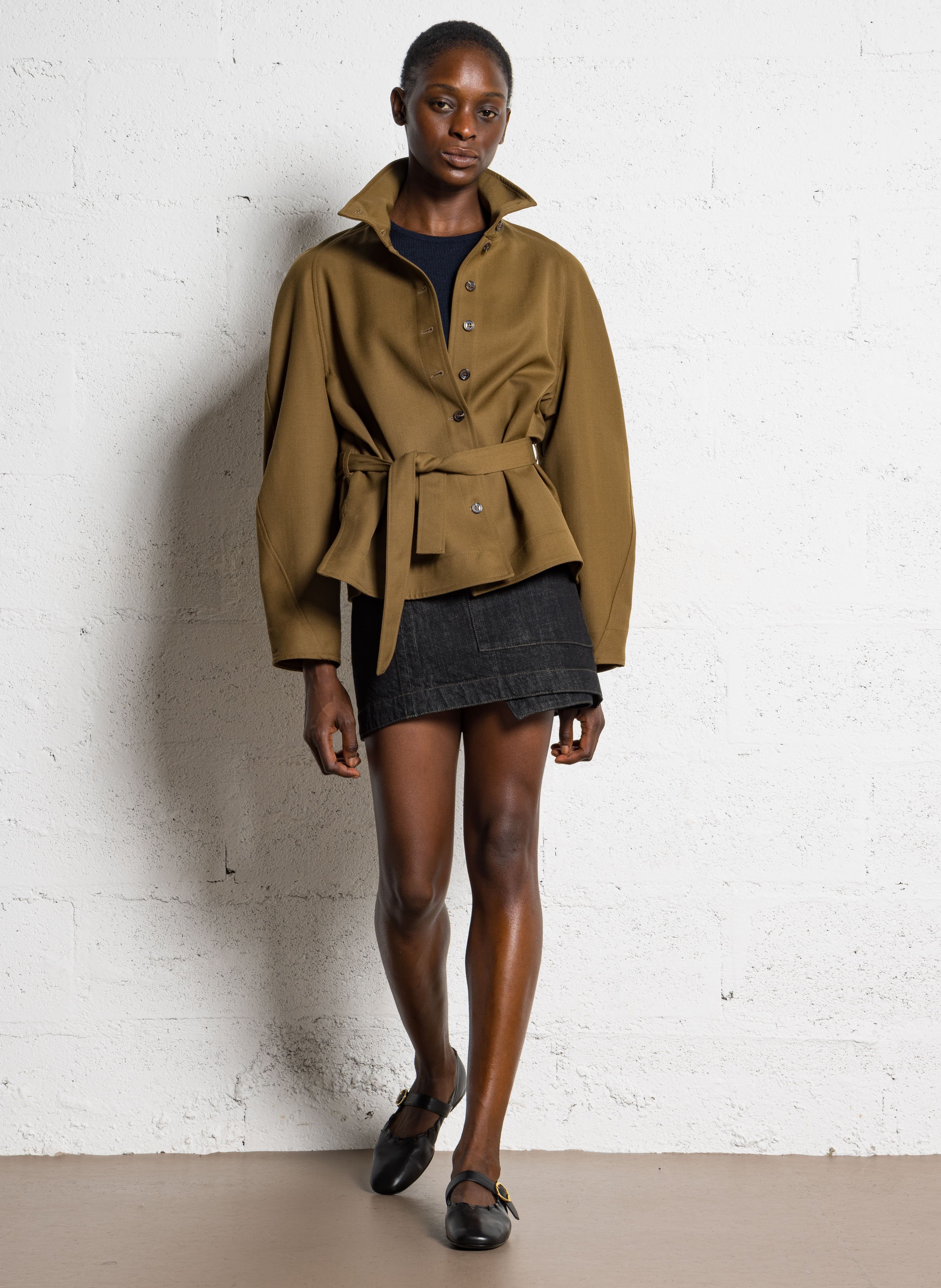 High-neck jacket SOEUR Khaki