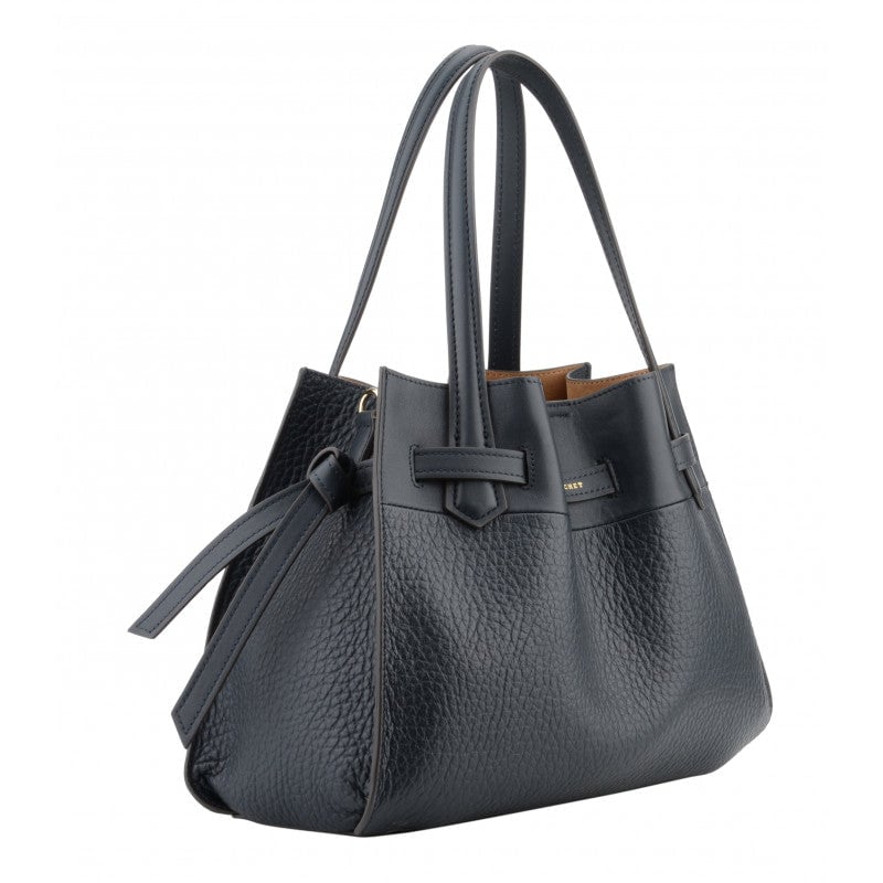 Handbag - cowhide leather POURCHET Blue