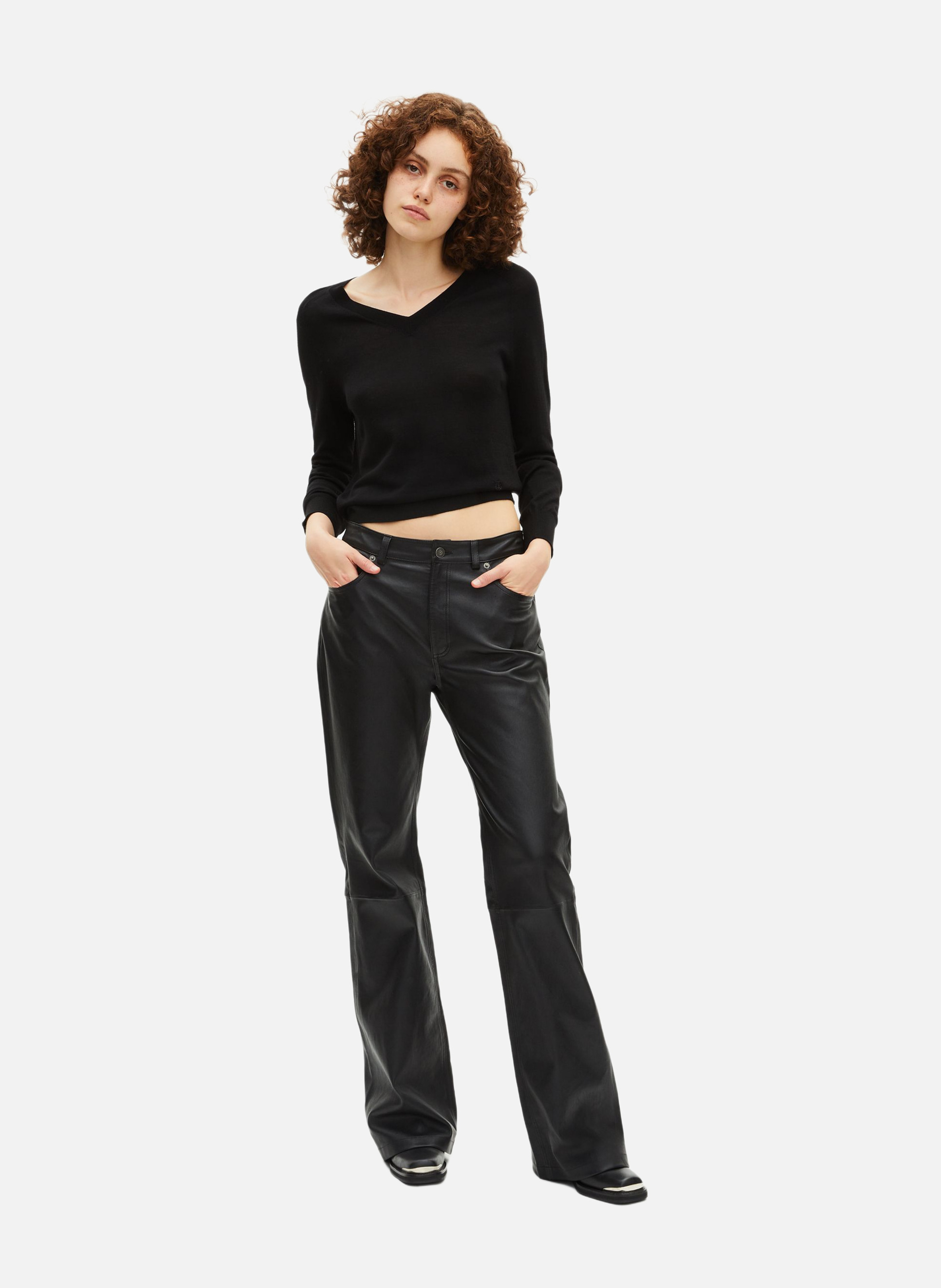 Bunelle wool V-neck sweater THE KOOPLES Black