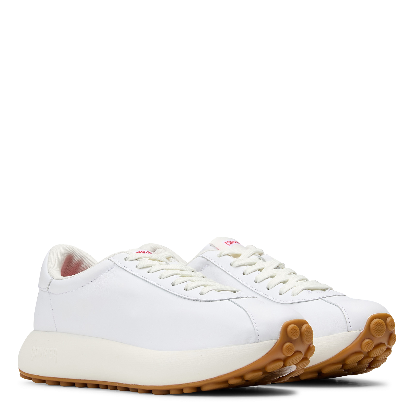 Baskets basses unies en cuir CAMPER Blanc