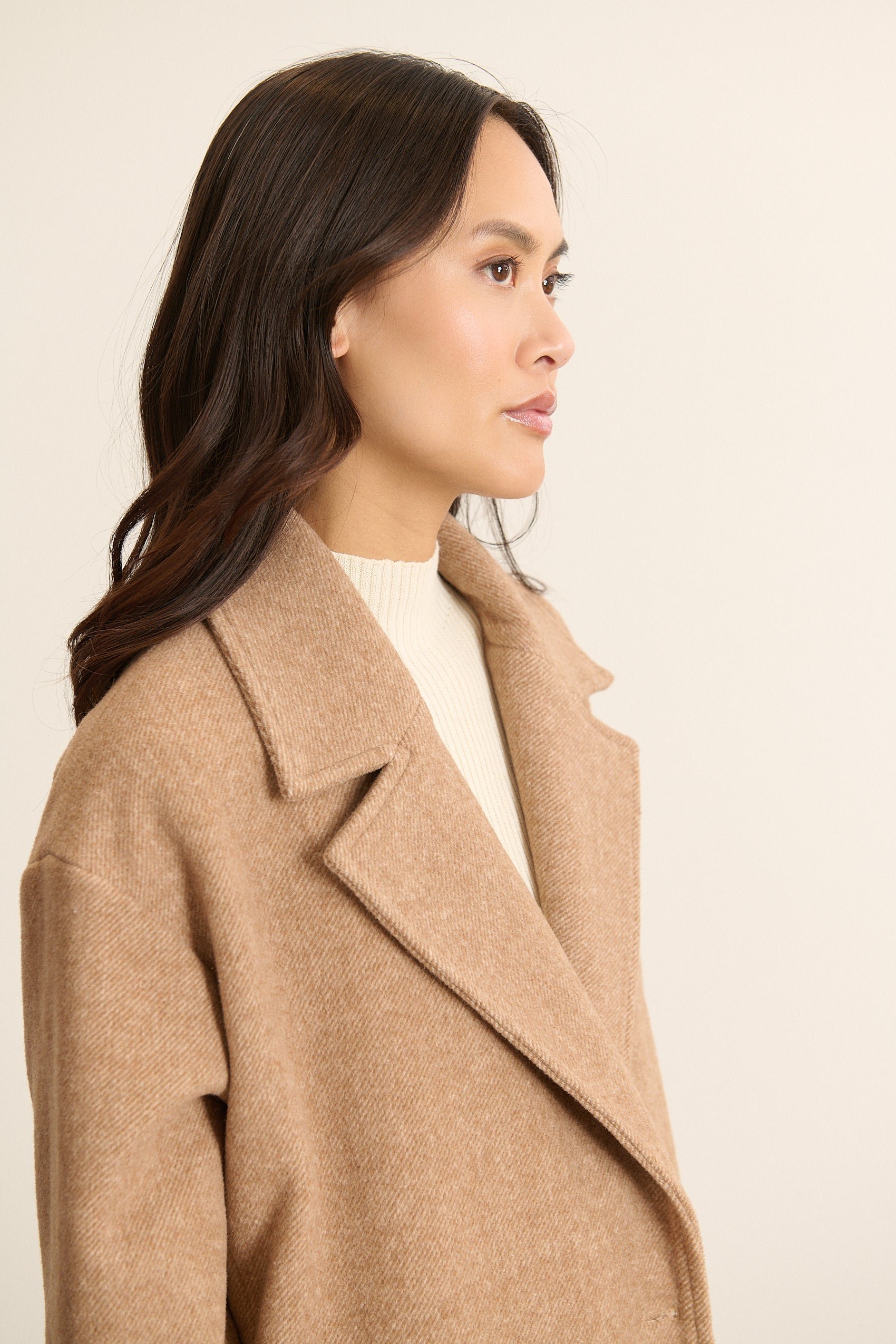 Oversized long wool blend coat GARANCE PARIS Beige