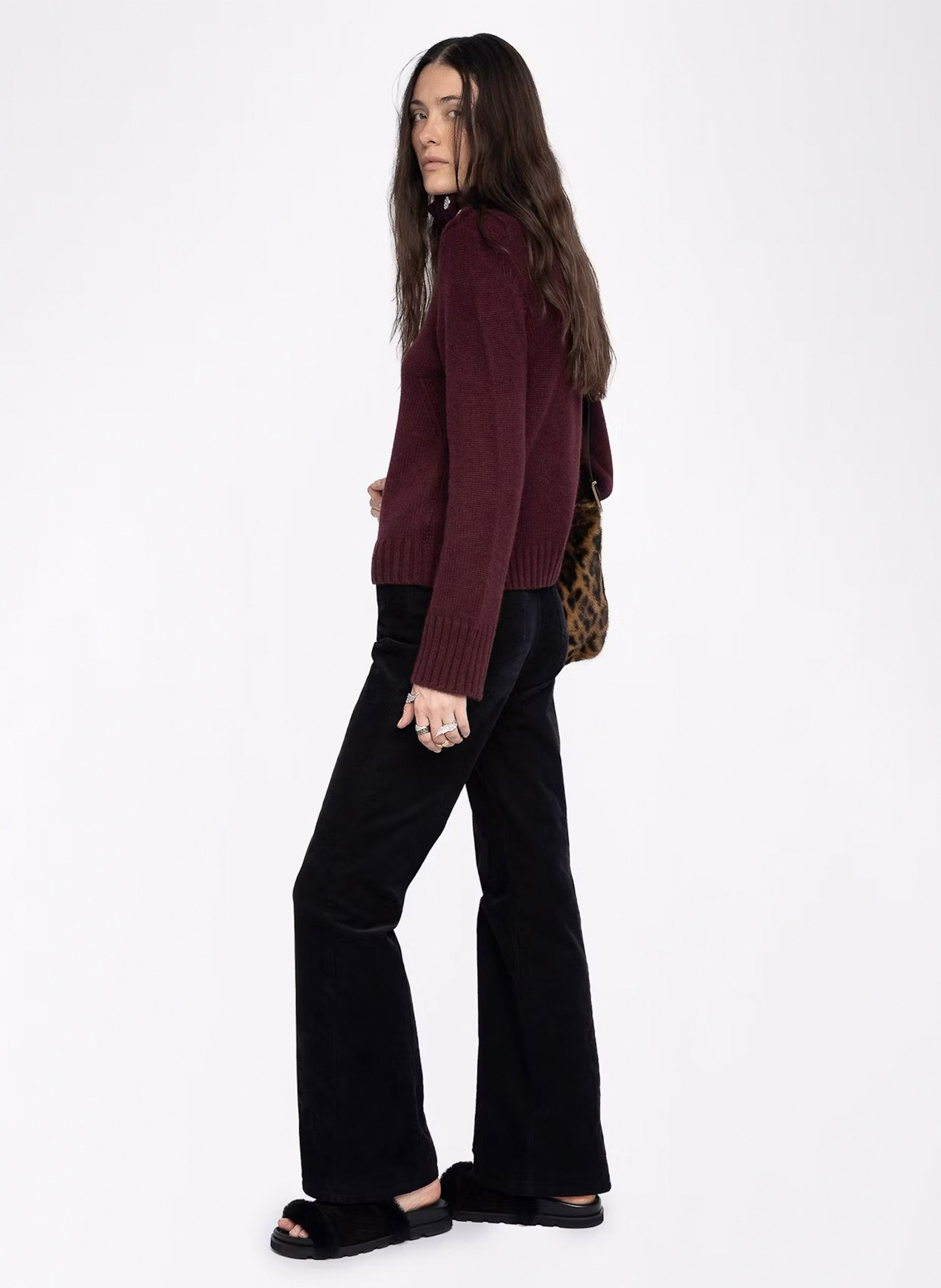 Pull col montant en cachemire  ZADIG&VOLTAIRE Violet