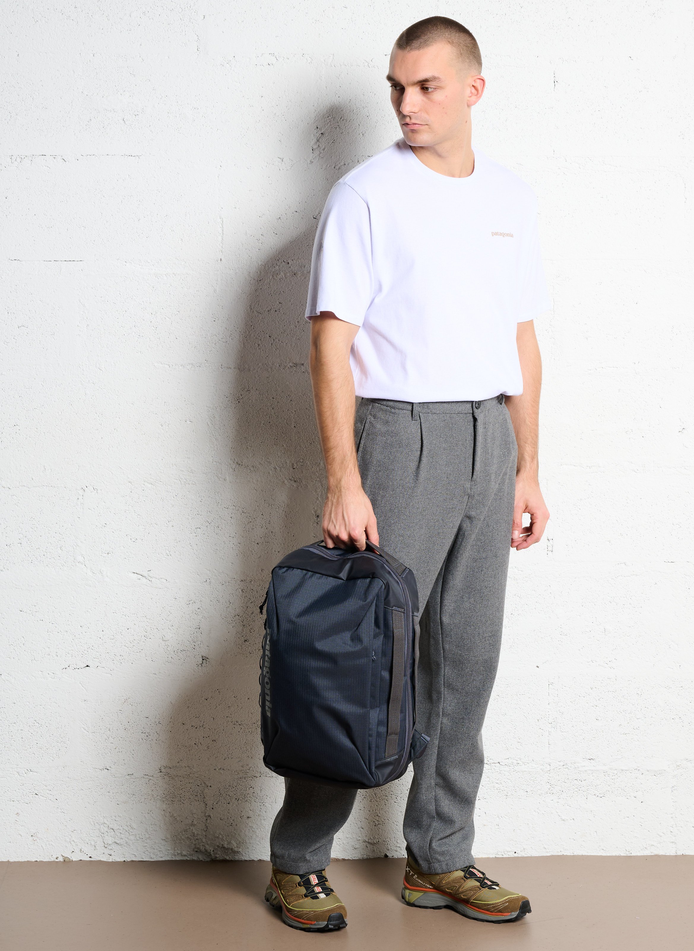 Straight T-shirt in mixed recycled cotton PATAGONIA White