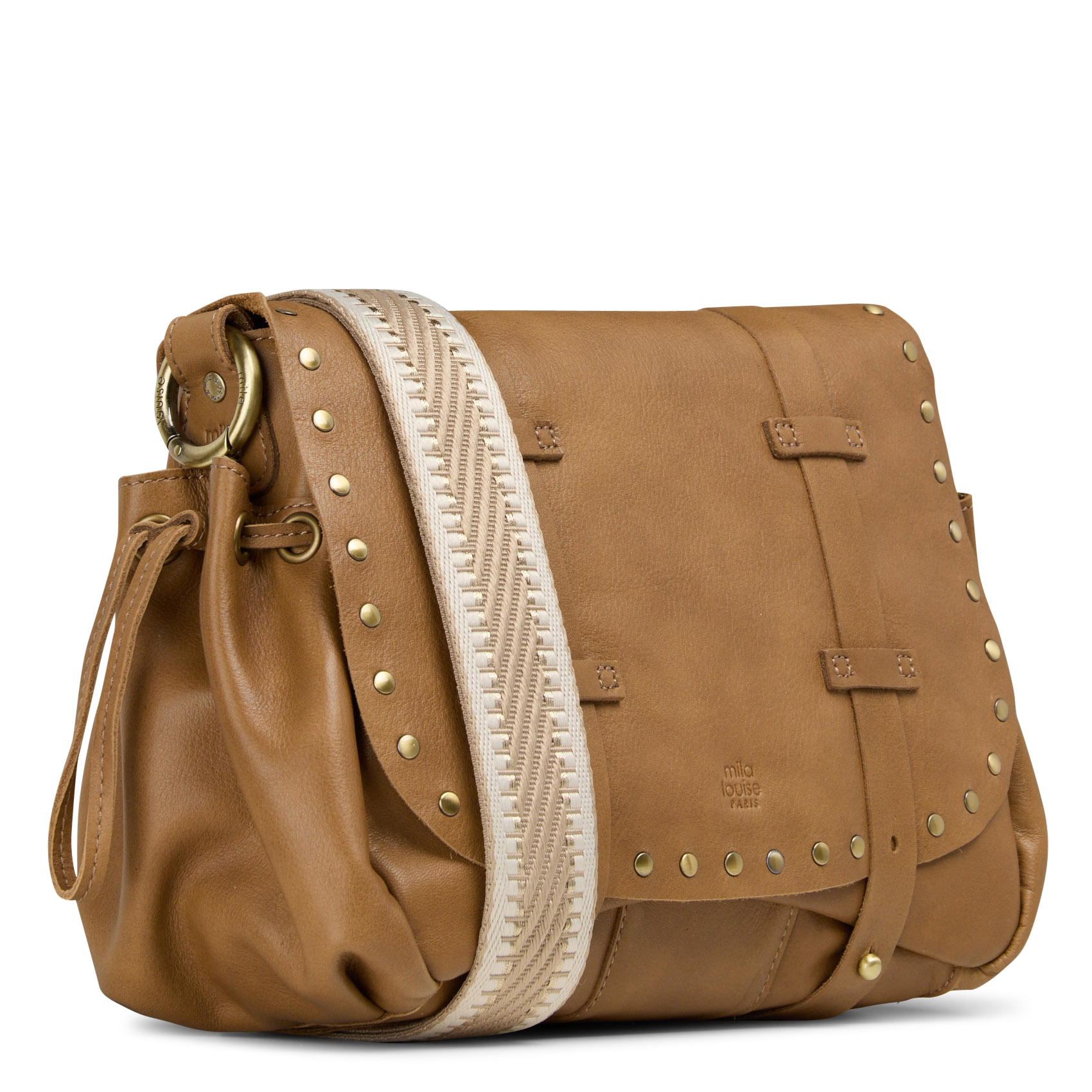 Dori leather shoulder bag MILA LOUISE Brown