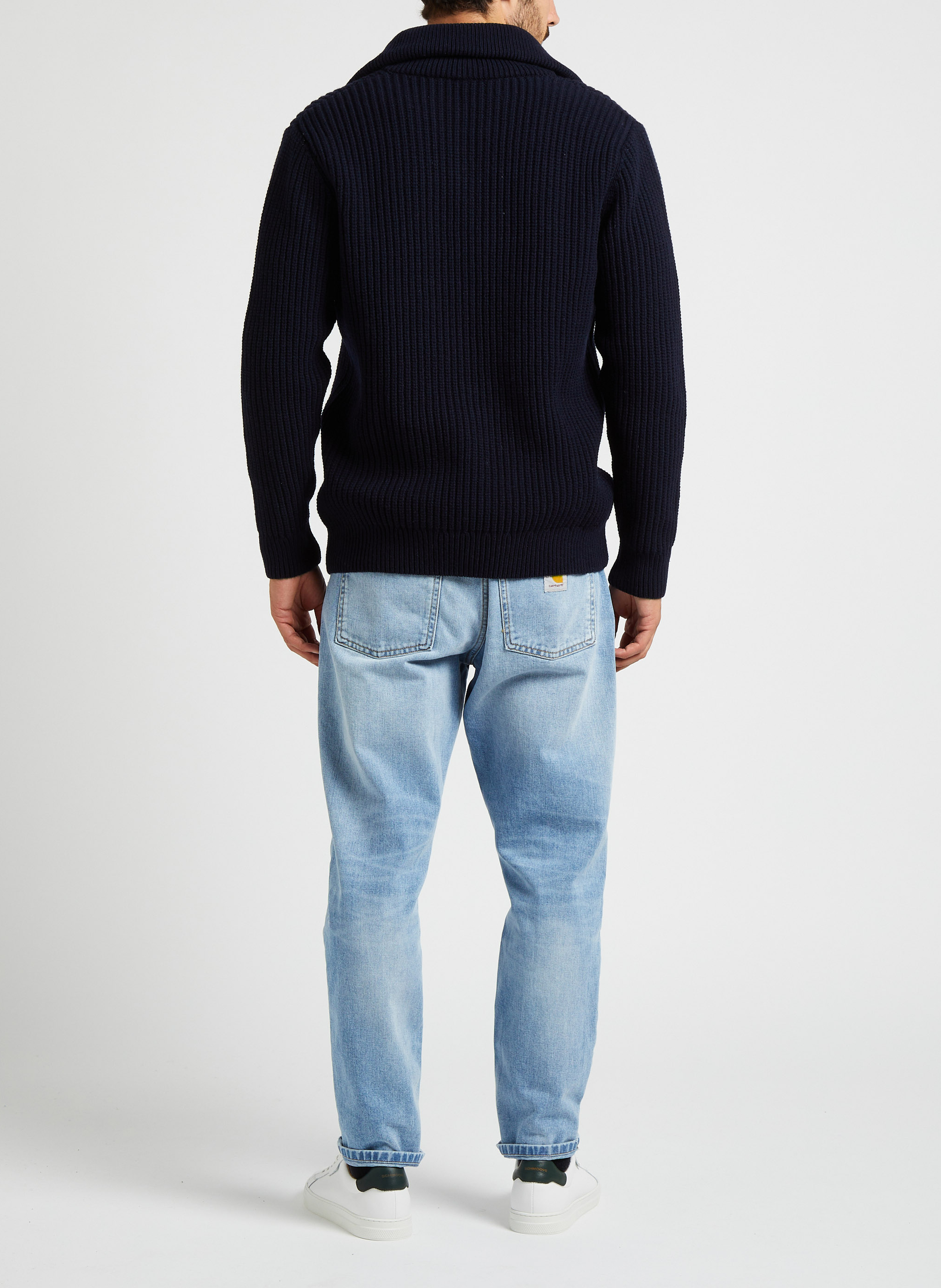 Pull col camionneur en laine mélangée ARMOR LUX Bleu