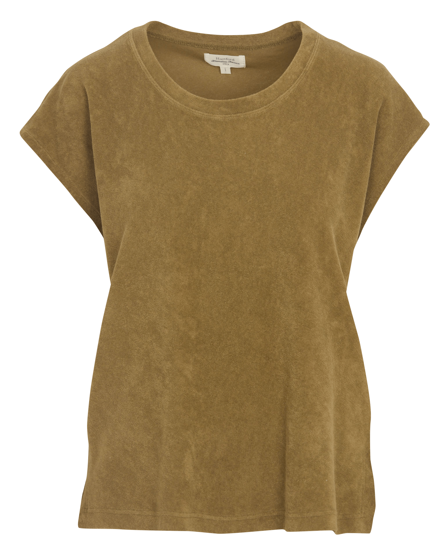 Katoenen T-shirt met ronde hals  HARTFORD Groen