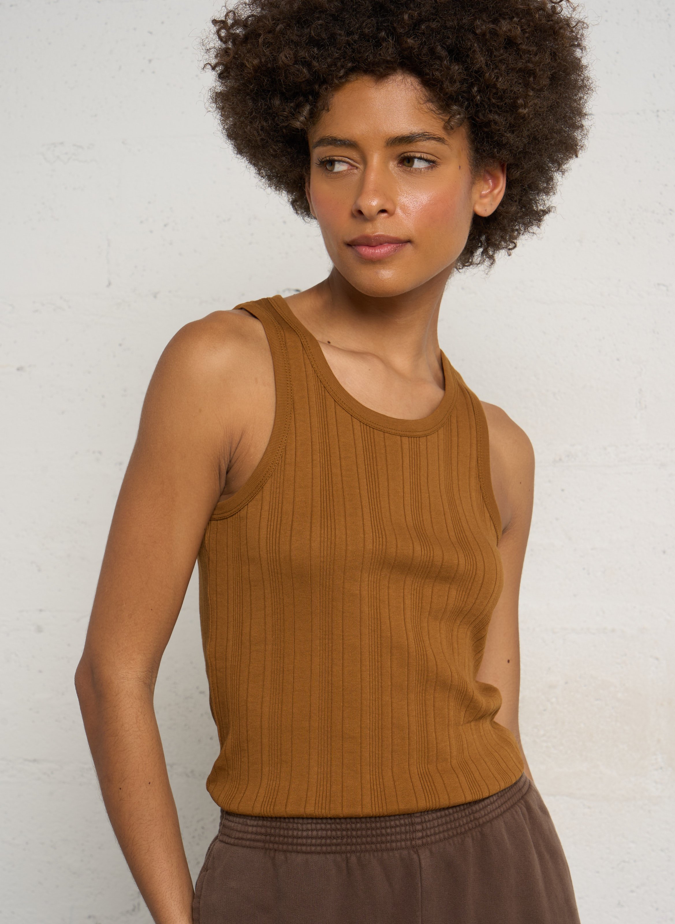 Gerade geschnittenes Rundhals-Tanktop aus Baumwolle BENSIMON