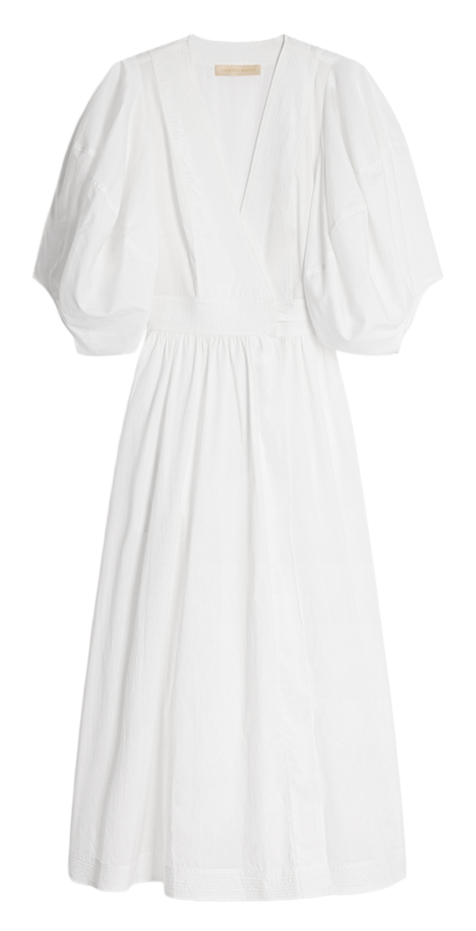 Lange jurk met V-hals VANESSA BRUNO Wit