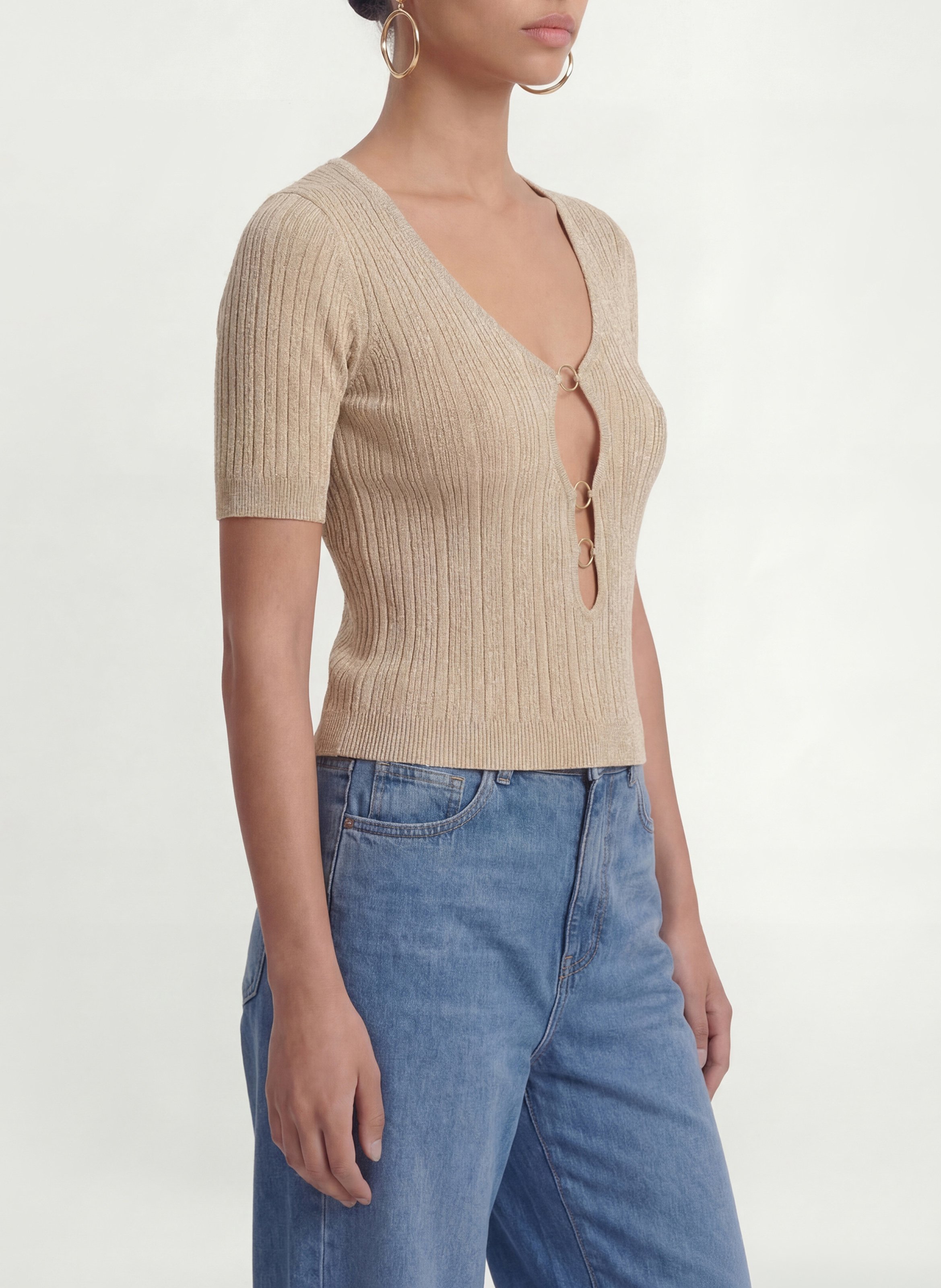 Anliegendes, Wendbares Paillettentop KOOKAI Grau