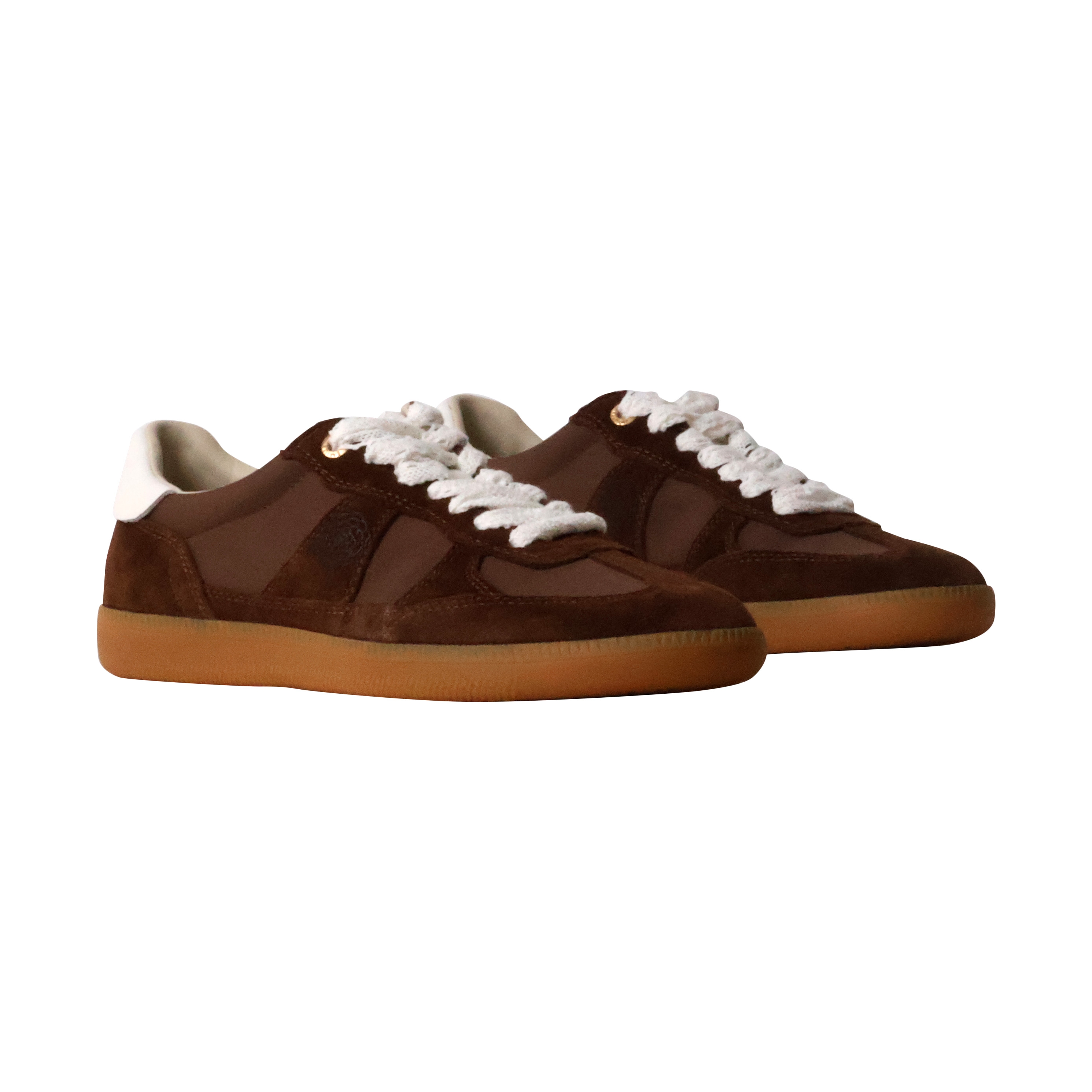 Cherry leather basket EMILIE KARSTON Brown