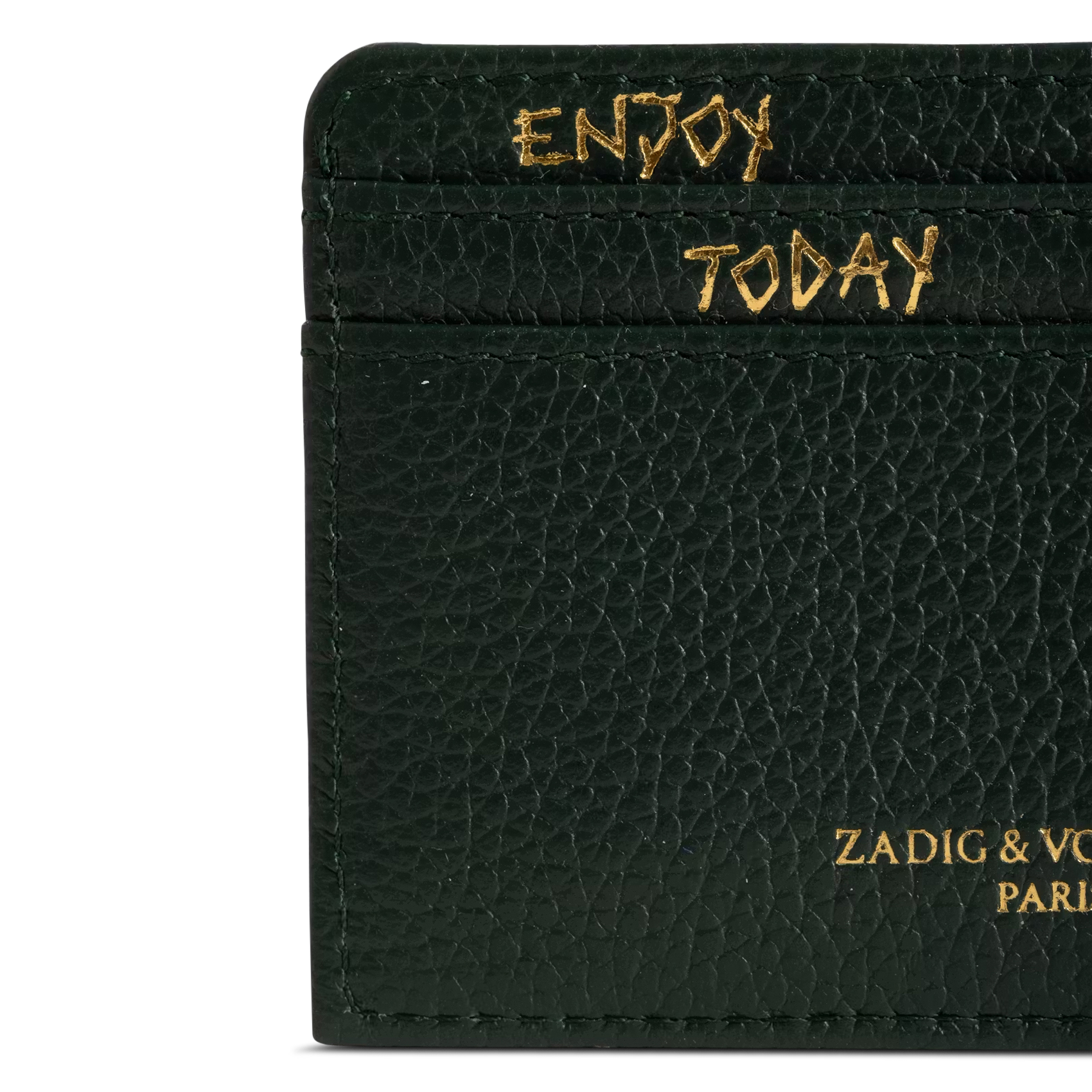 Porte cartes en cuir ZADIG&VOLTAIRE Vert