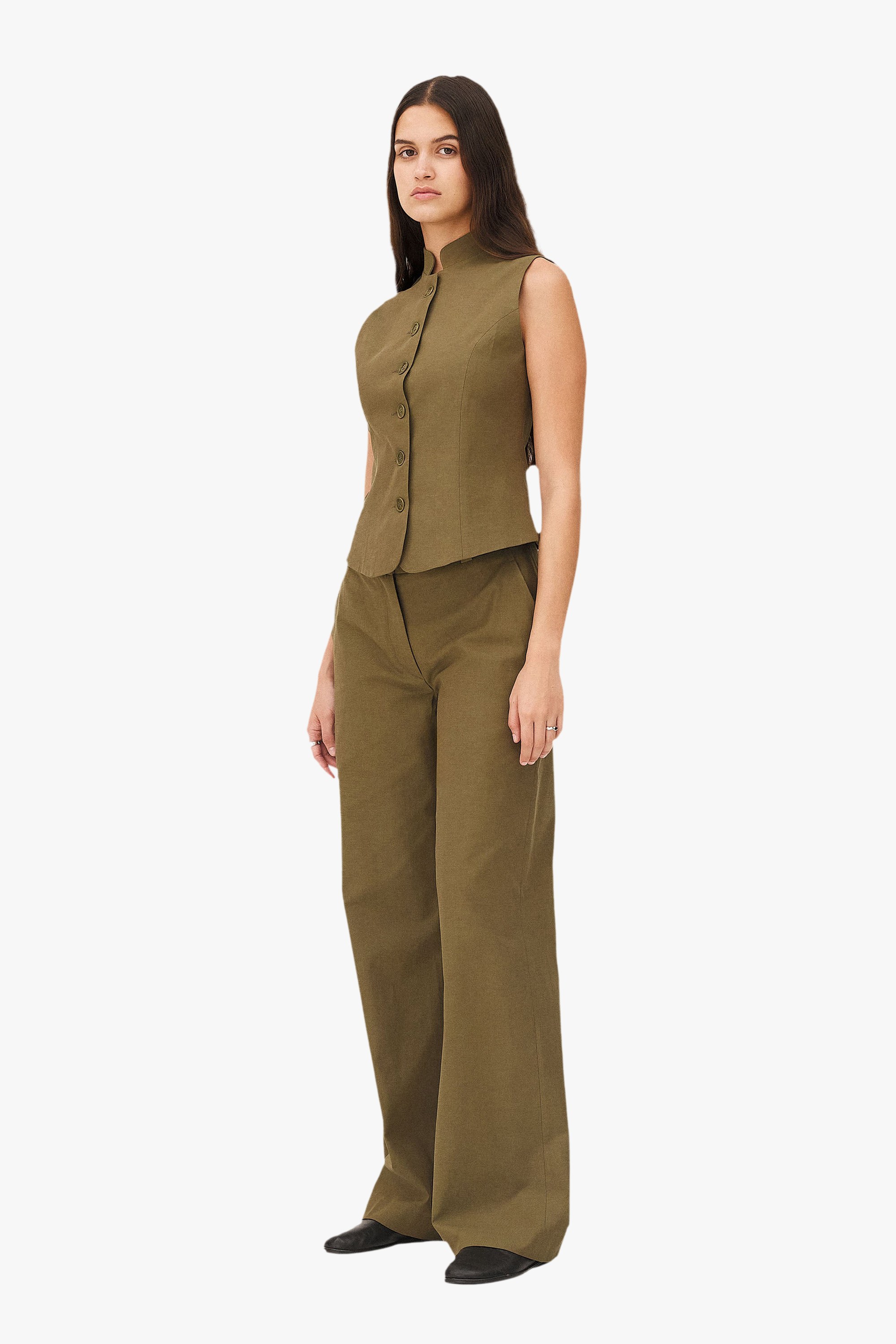 Flared pants gilia Noyoco Green