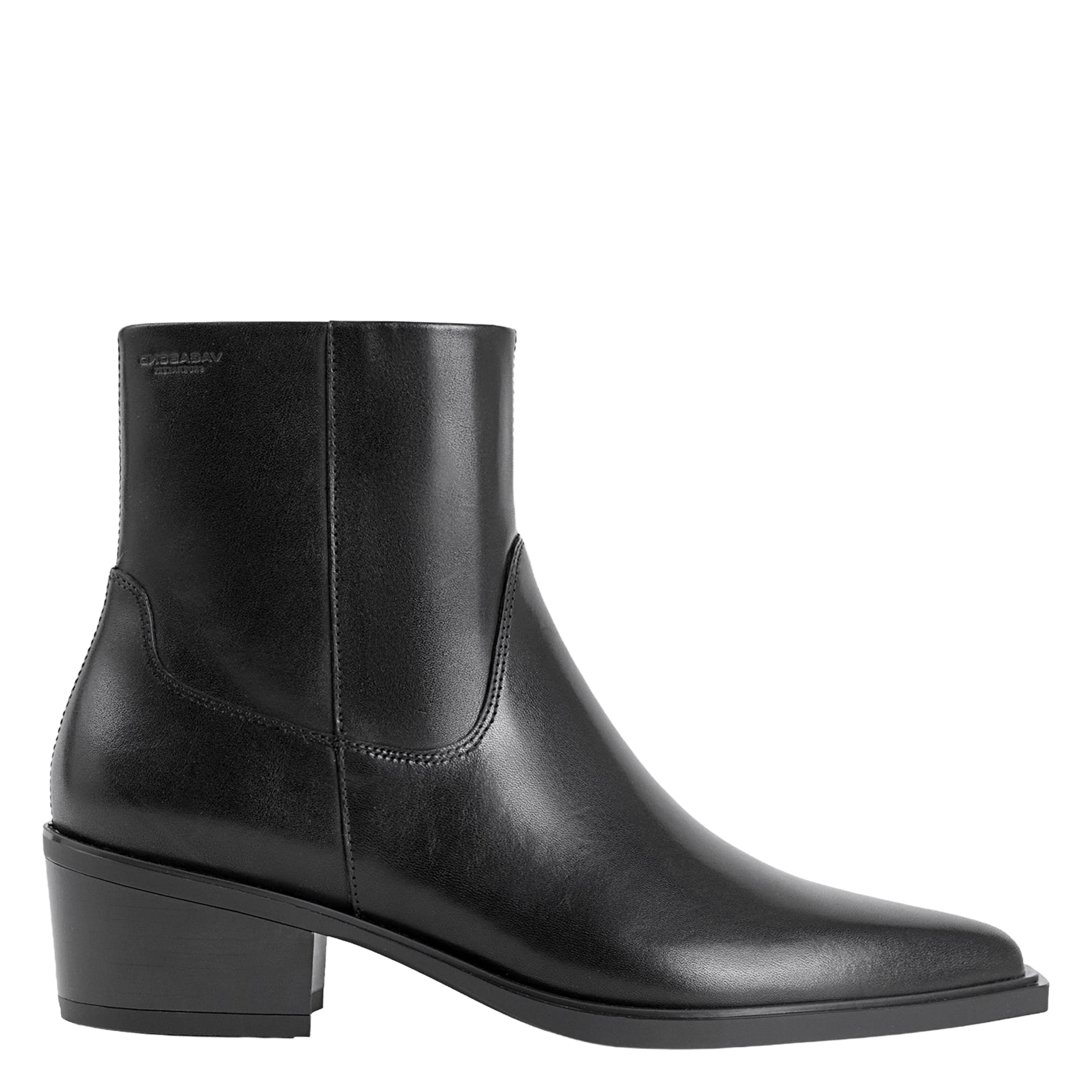 Leather mid-calf boots with pointed toe VAGABOND