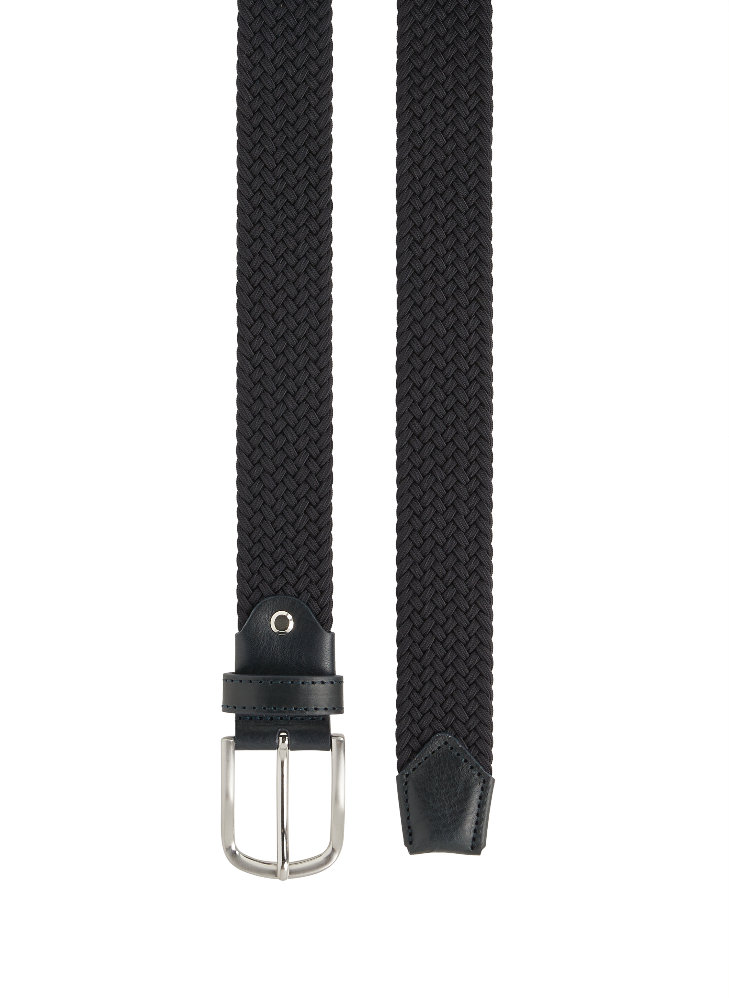 Braided belt with elastic waistband 15177/35 1123 plain navy AU PRINTEMPS PARIS Blue