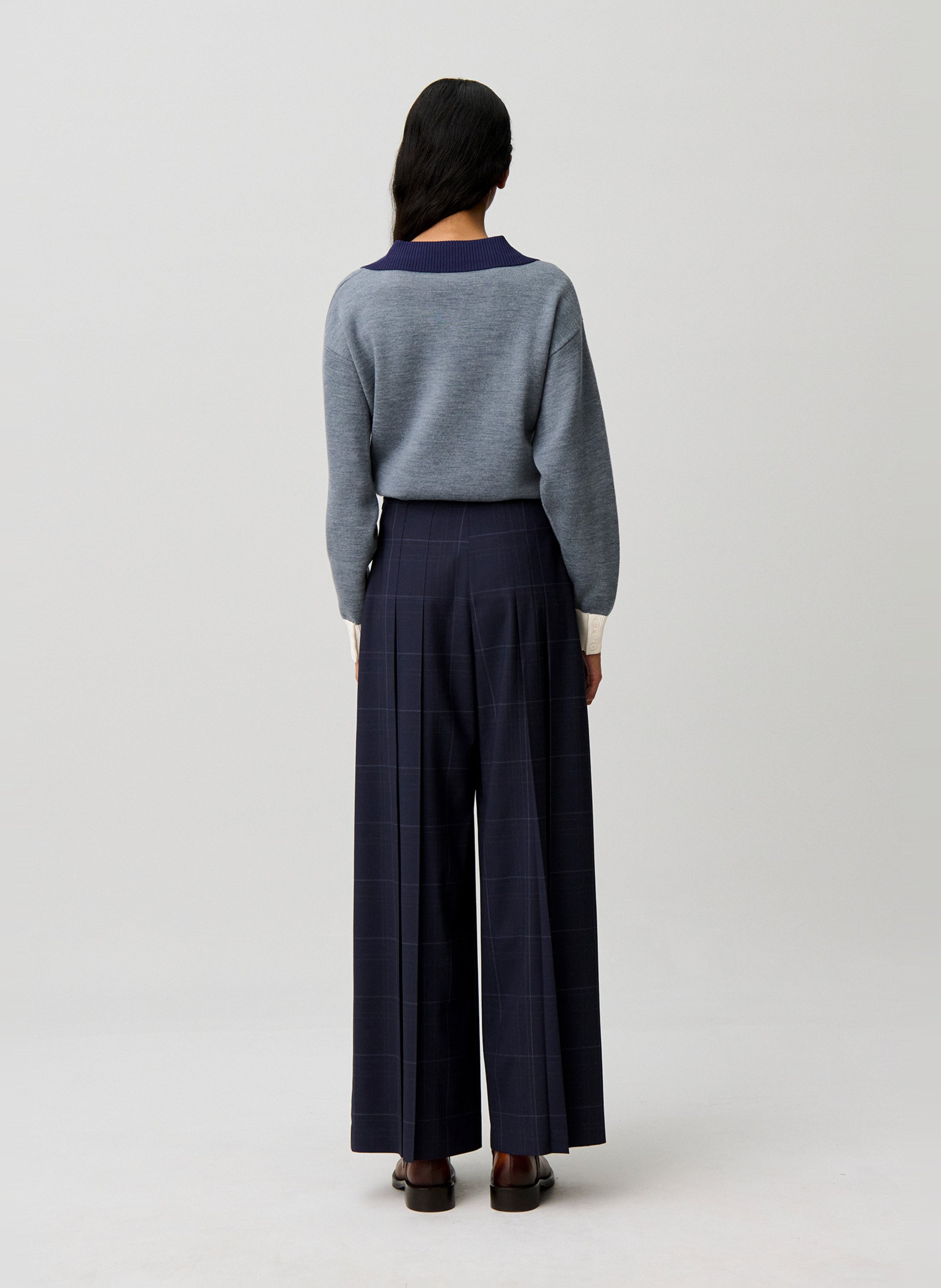 Wide-leg wool-blend pants CLAUDIE PIERLOT Multicolored