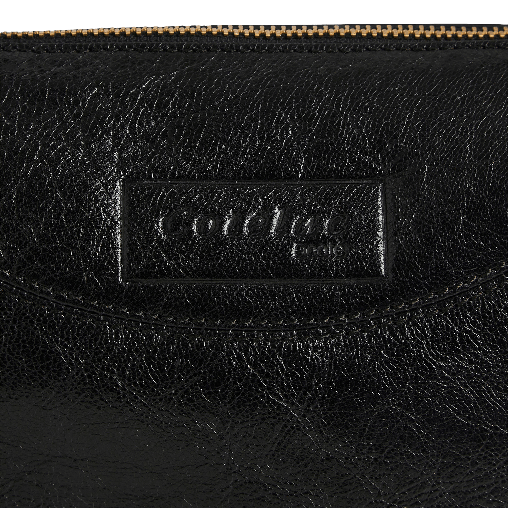 Halbmond-Schultertasche aus Leder COTELAC ACOTE Schwarz