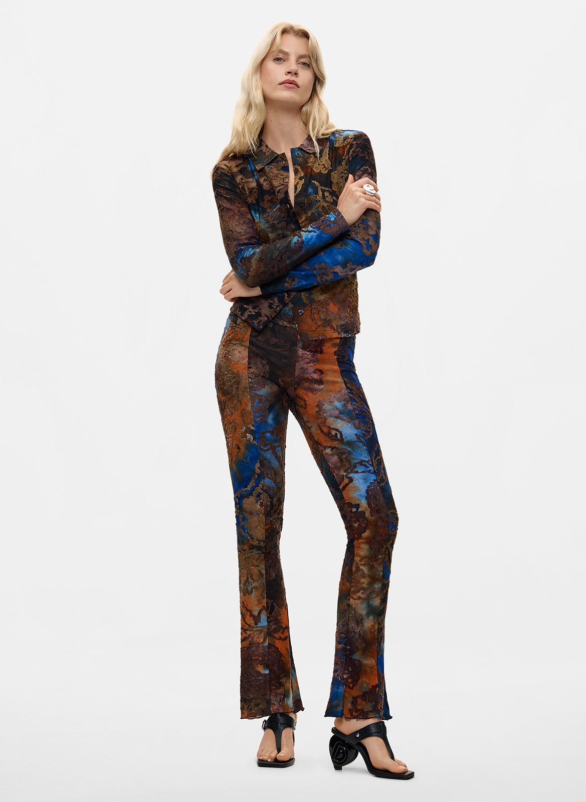 Printed flares DESIGUAL Black