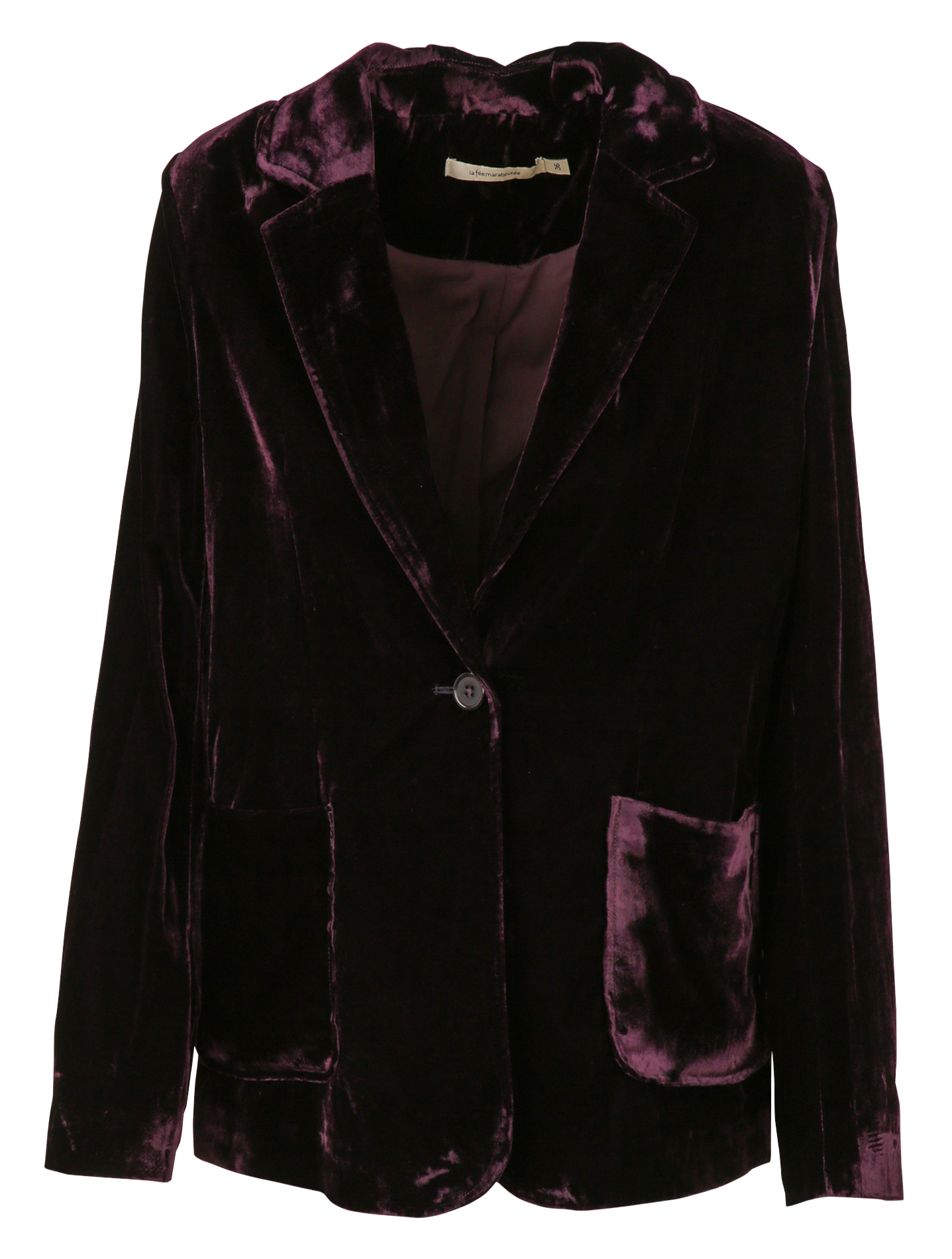 Fitted velvet jacket with tailored collar LA FEE MARABOUTEE