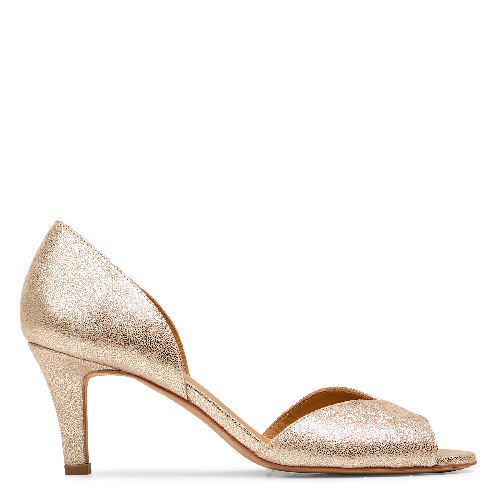 Valentia leather heeled sandals BOBBIES Golden