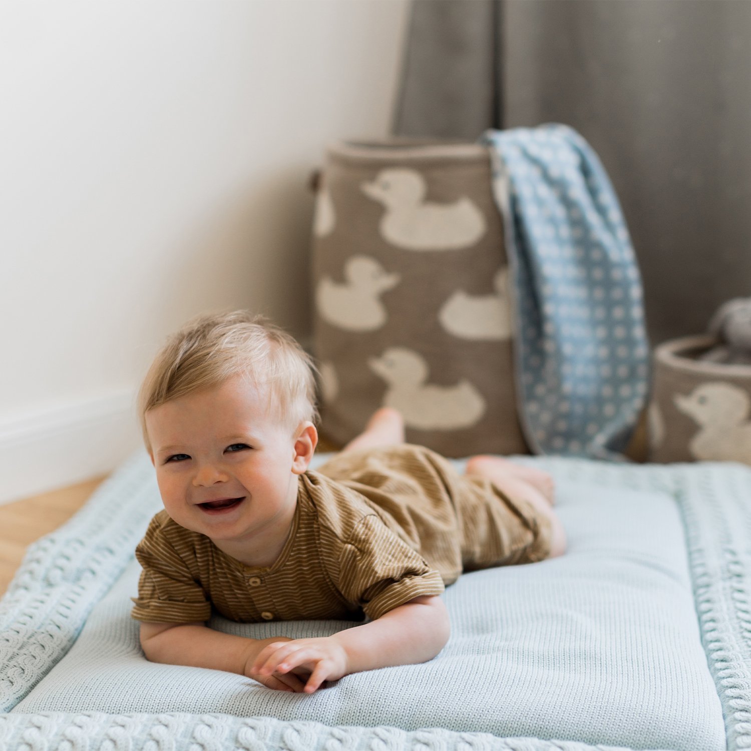 Cotton baby play mat KINDSGUT Green