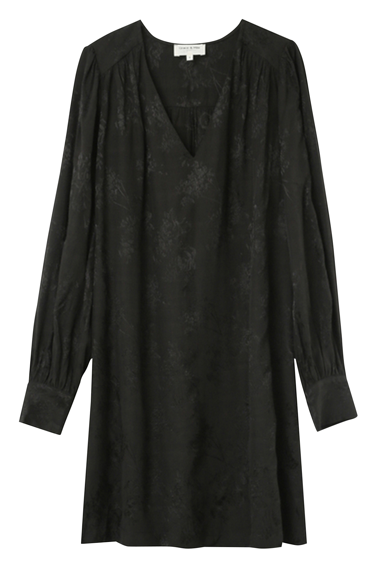 Robe courte col V GRACE ET MILA Noir