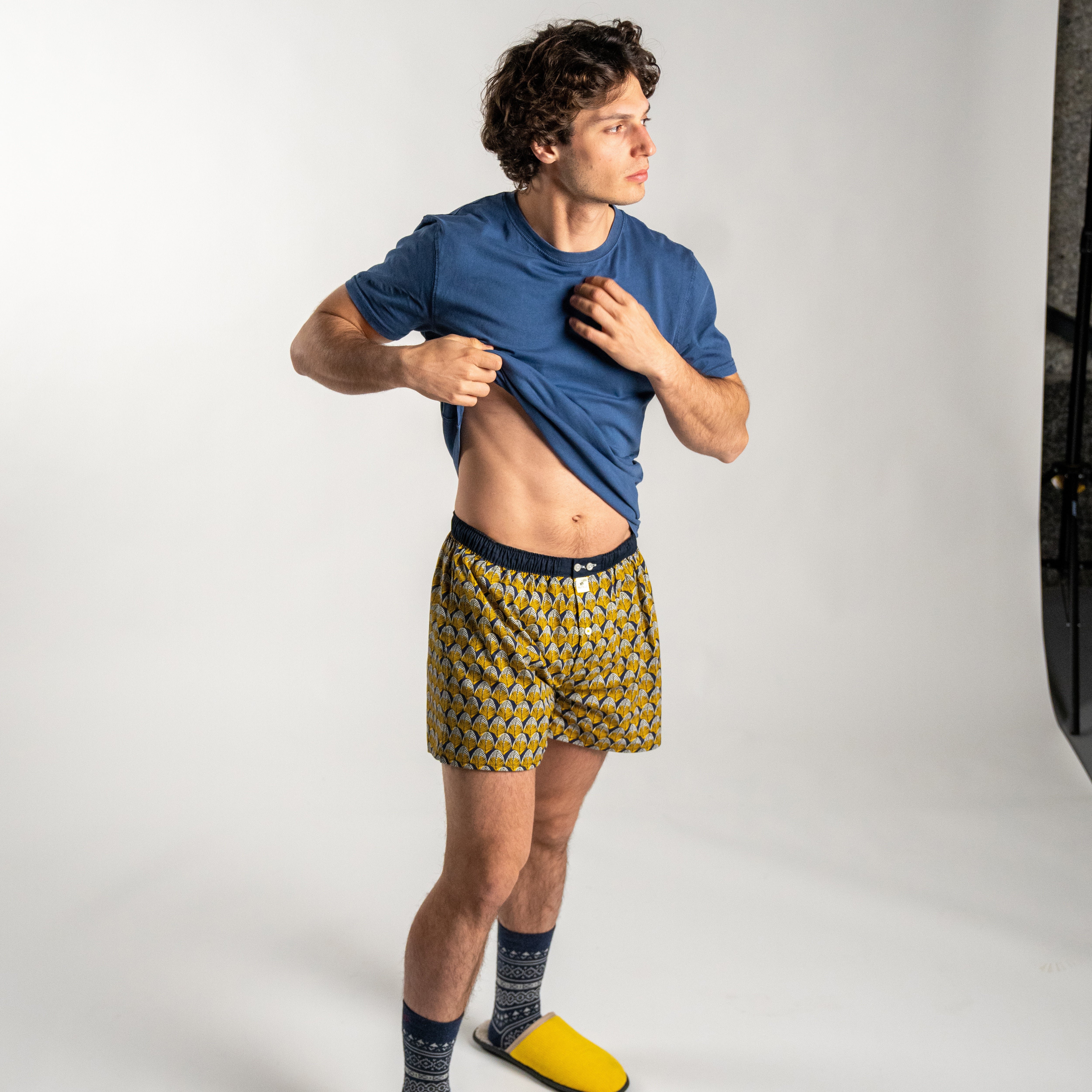 Organic cotton boxer shorts BILLYBELT Yellow