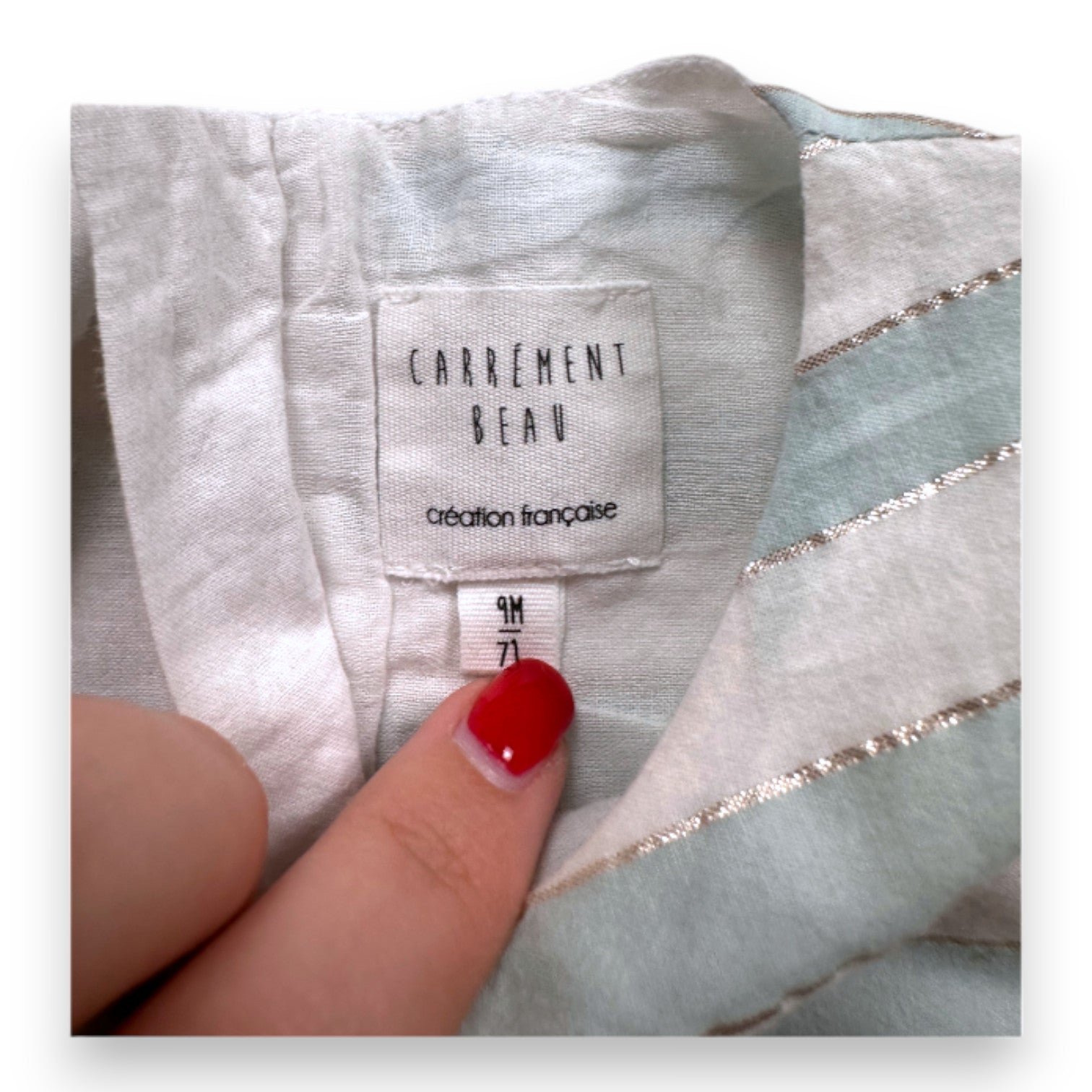 Blue baby dress - 9 months CARREMENT BEAU - Seconde Main Blue