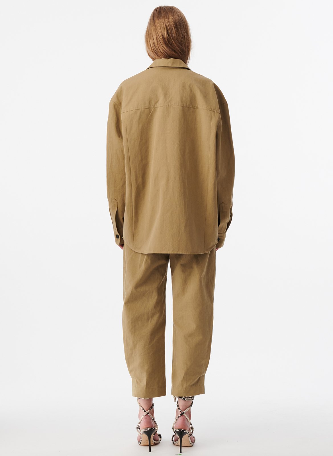 Button-up shirt with classic collar IRO Khaki