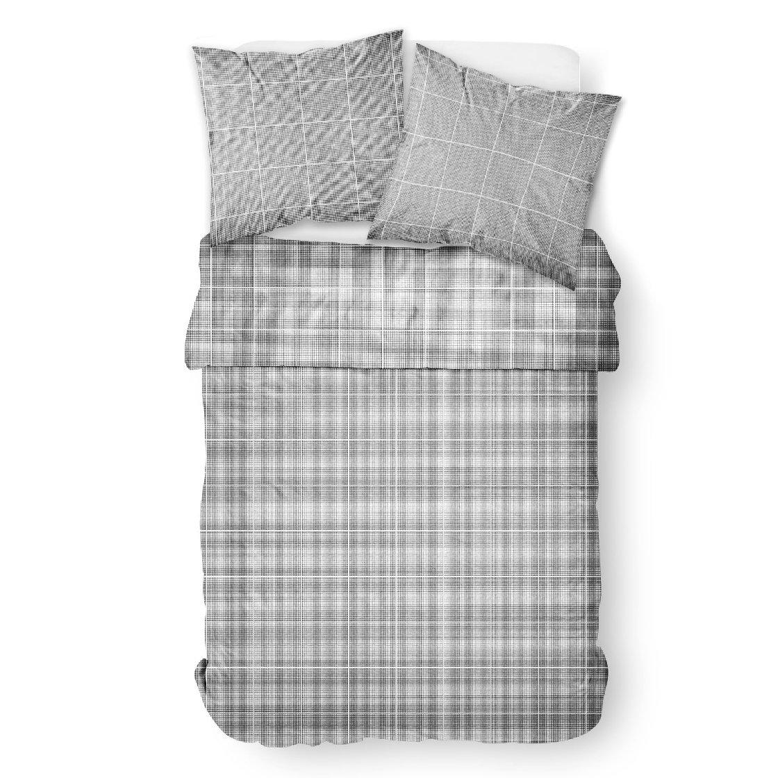 Printed cotton bedding set TODAY LINGE DE MAISON Grey