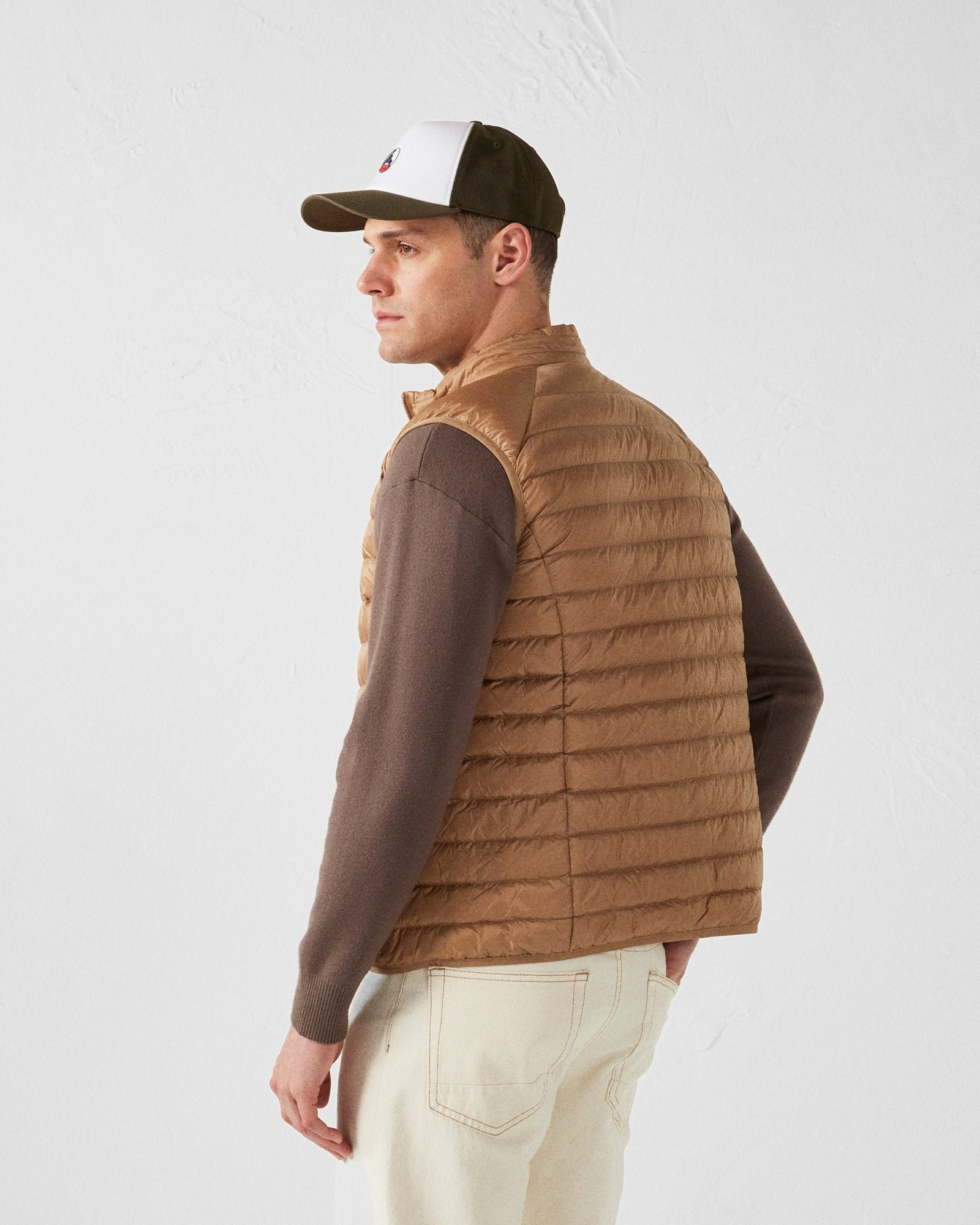 Sleeveless puffer jacket Tom JOTT Brown