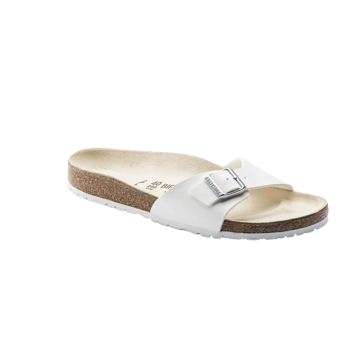 Faux leather sandals BIRKENSTOCK White