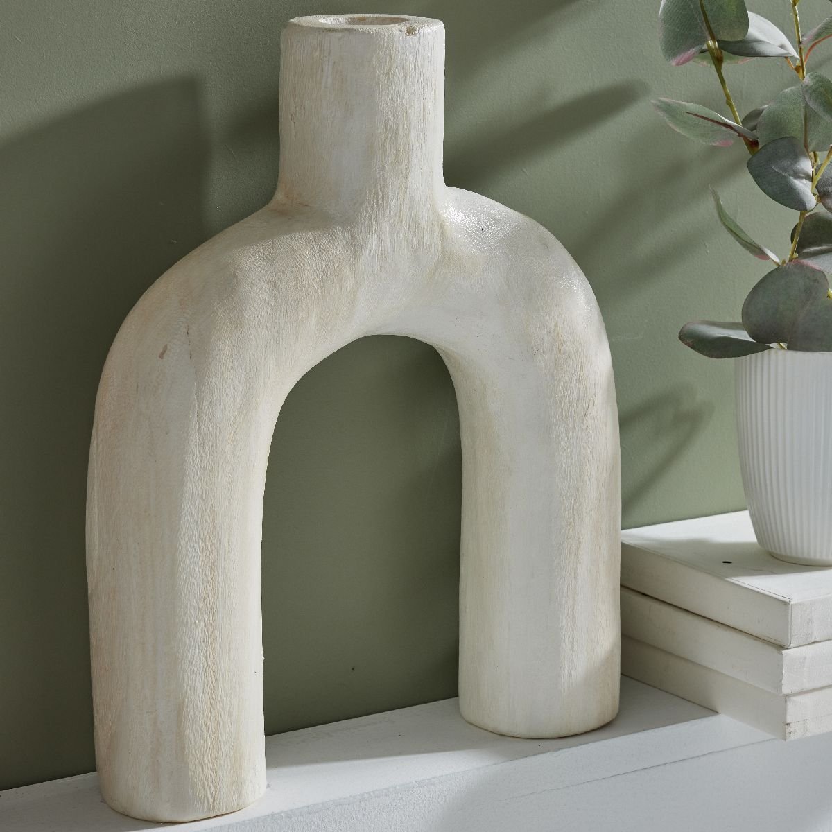 Vase pont en bois FACTORY Blanc