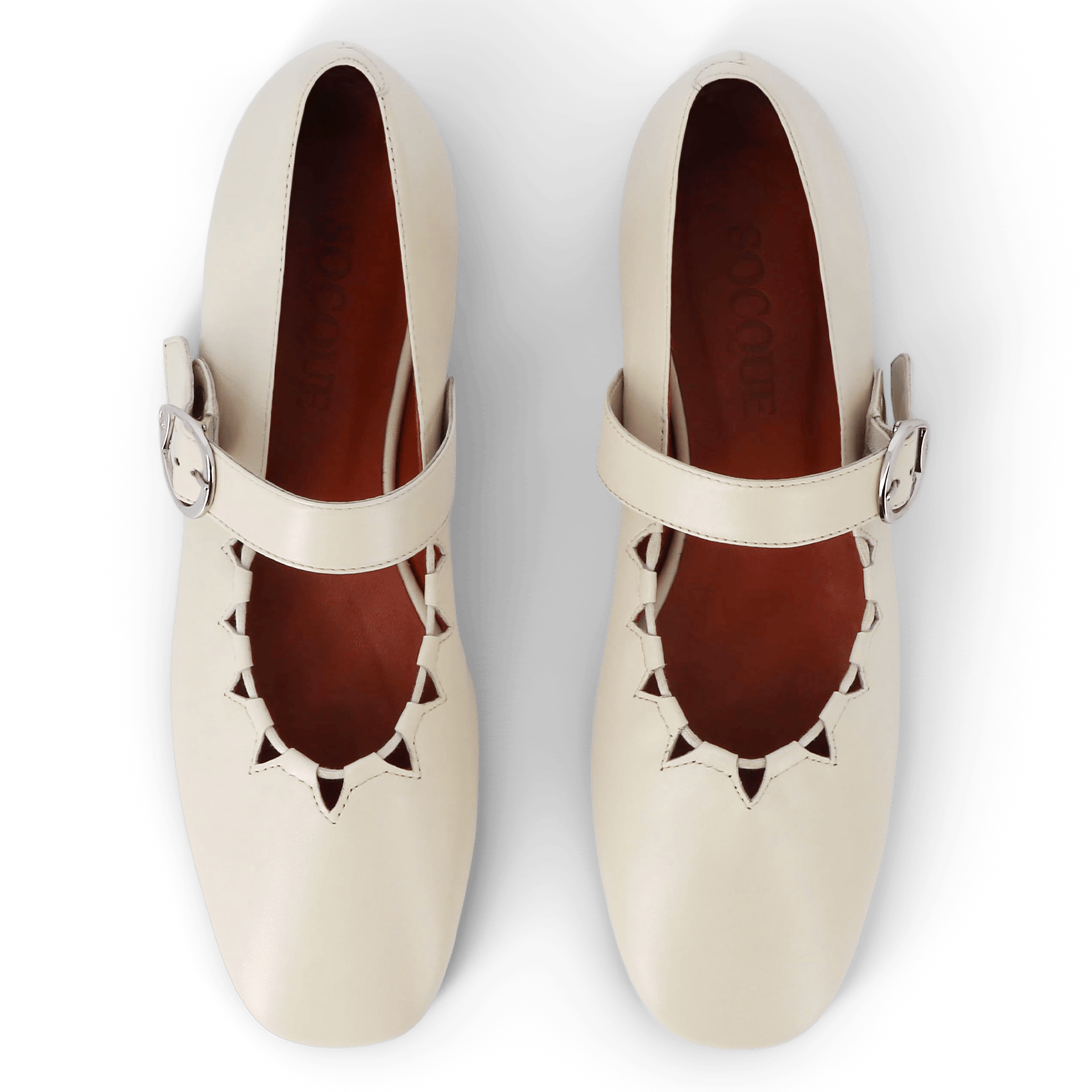 Suede ballet pumps SOCQUE PARIS White