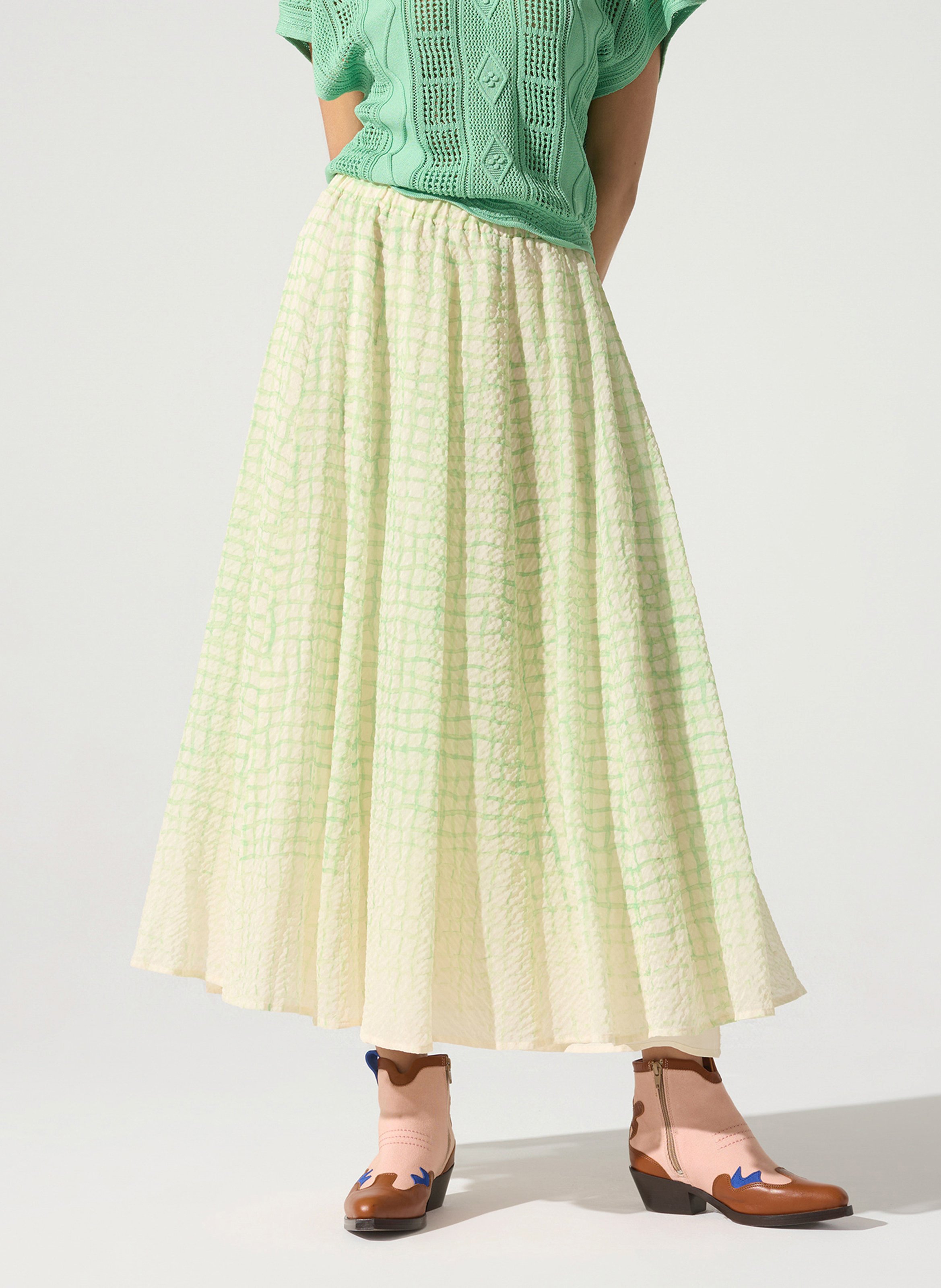 Jupe Femme Cotélac Taille 40 - Beige - Style Mini - Occasion Très Bon état