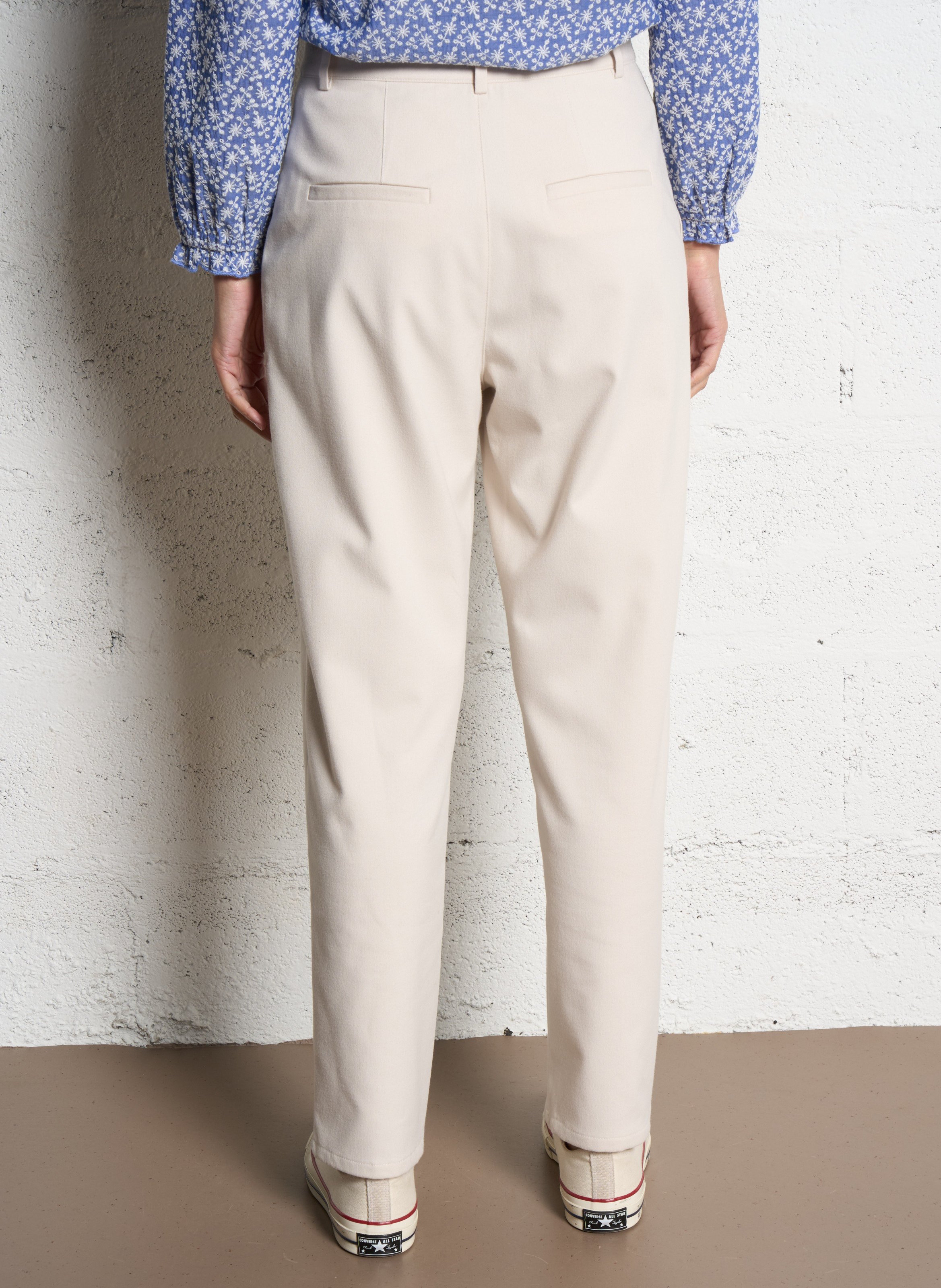 Pantalon droit taille haute I CODE Blanc