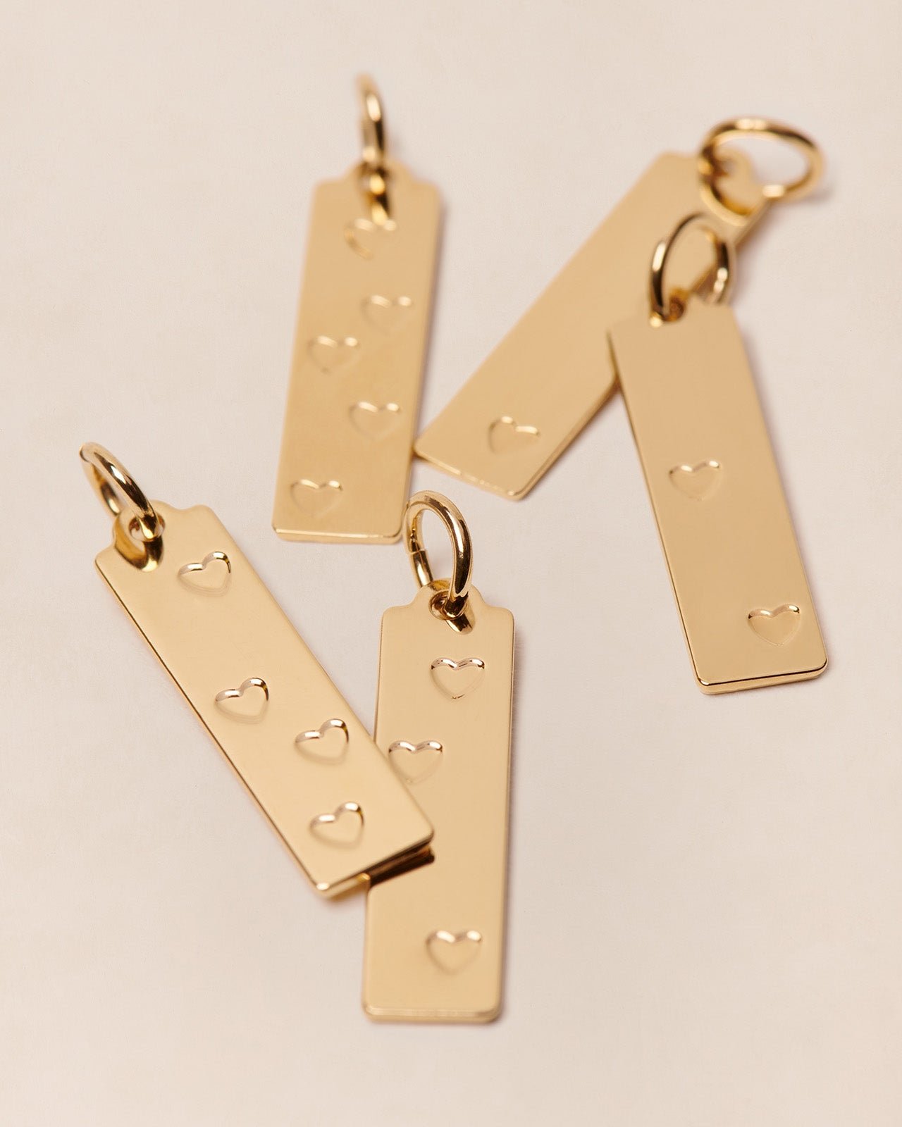 The heart baguette medal - gold-plated with 24-carat fine gold EMOI EMOI