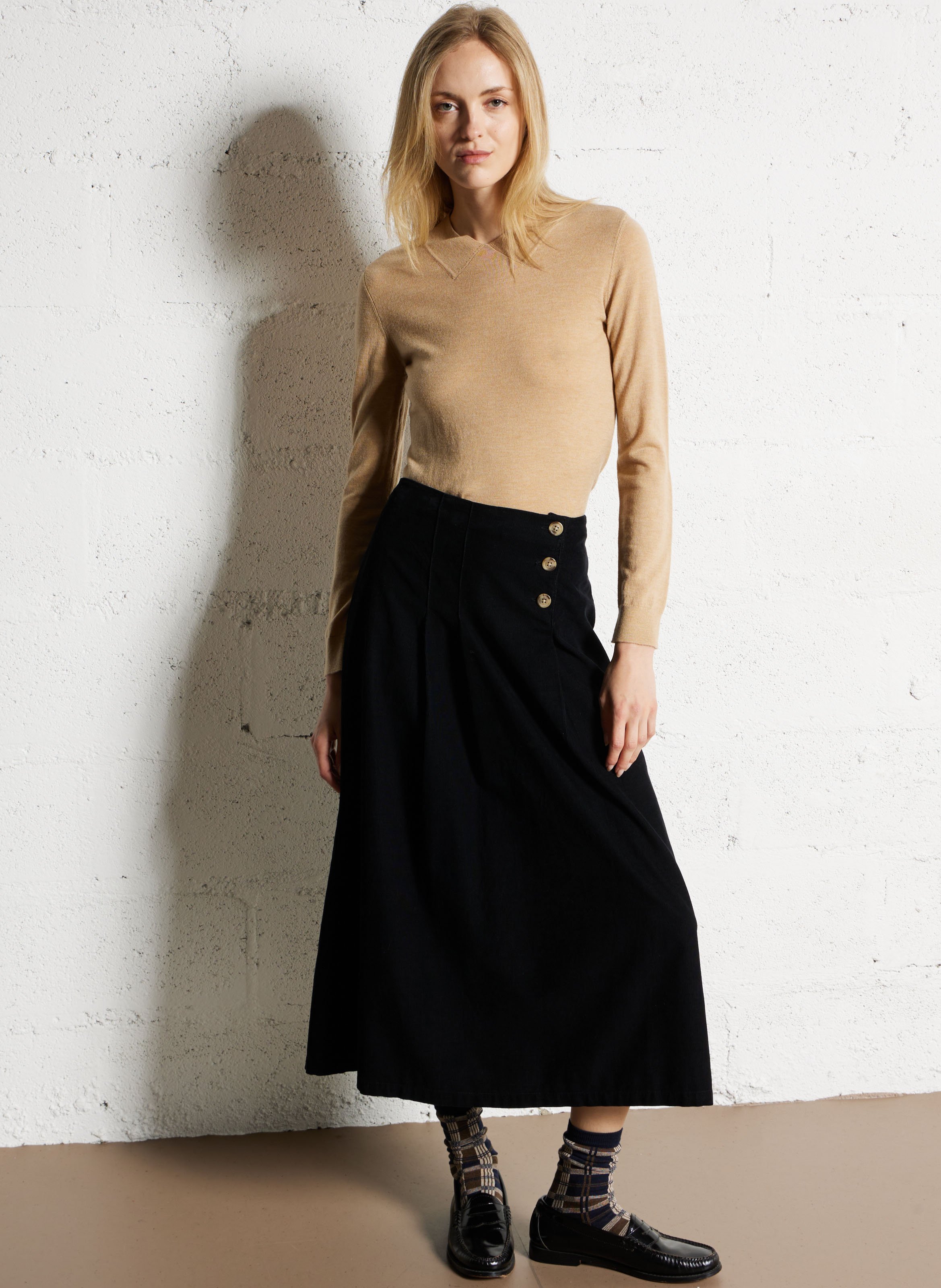 Pull droit en laine NICE THINGS Beige