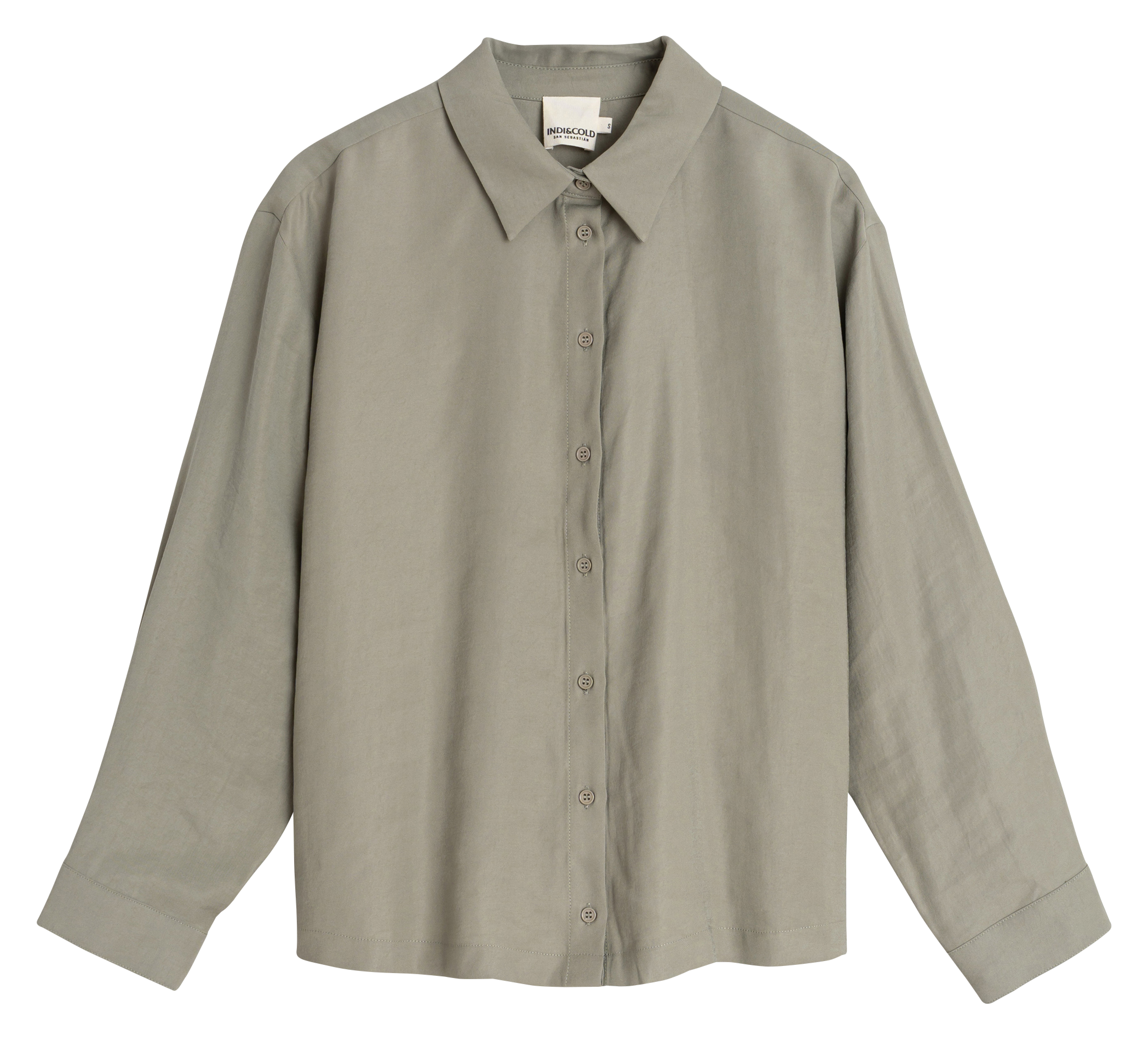 Chemise ample col classique INDI & COLD Vert