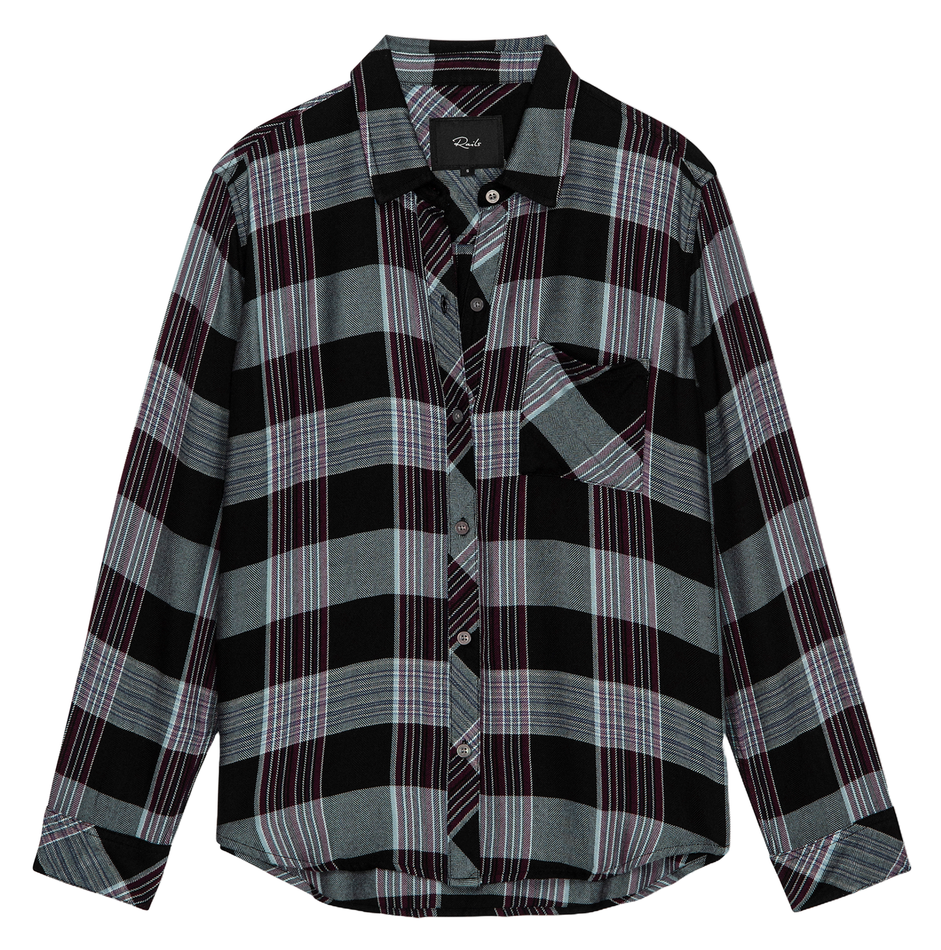 Chemise droite à carreaux RAILS Multicolore