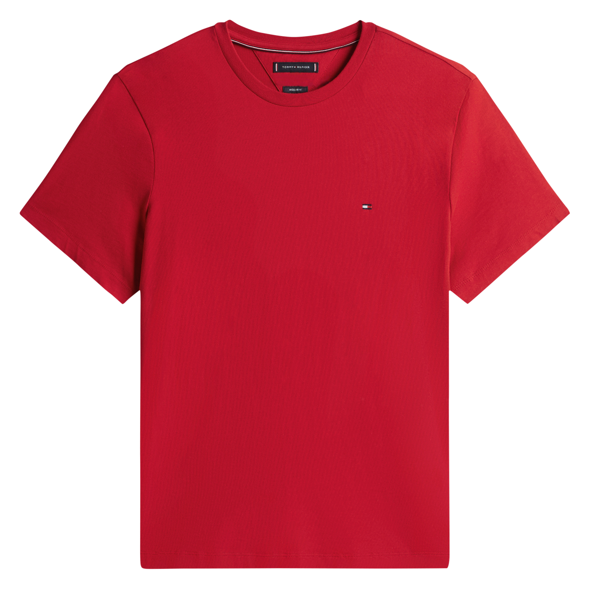 Round-neck cotton T-shirt  Medium red