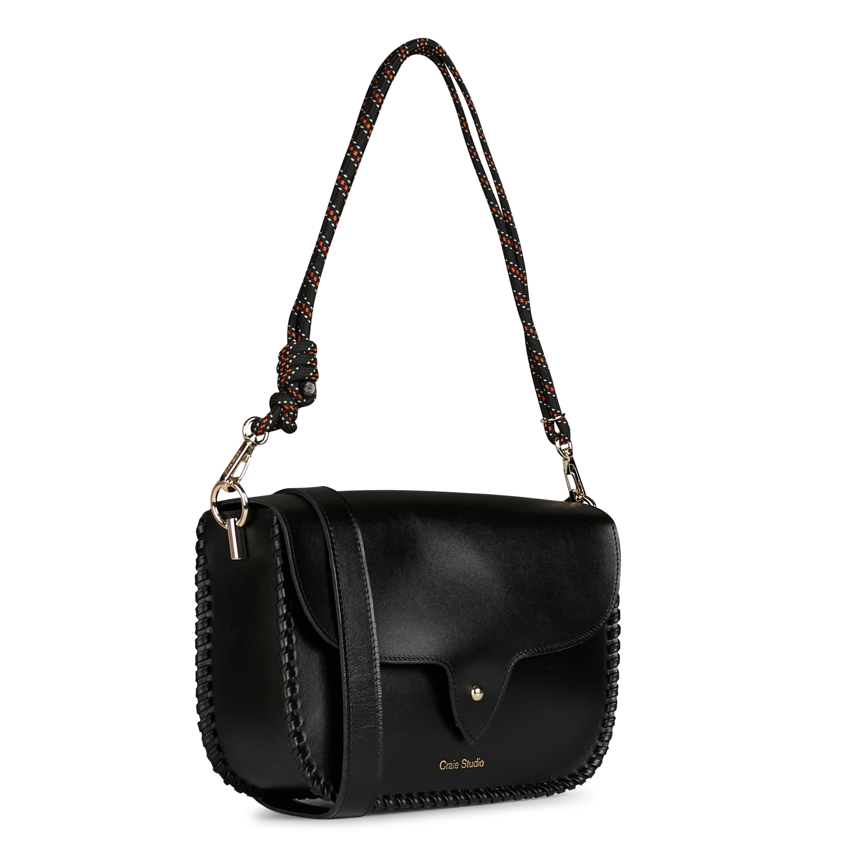 Sac bandoulière en cuir CRAIE STUDIO Noir