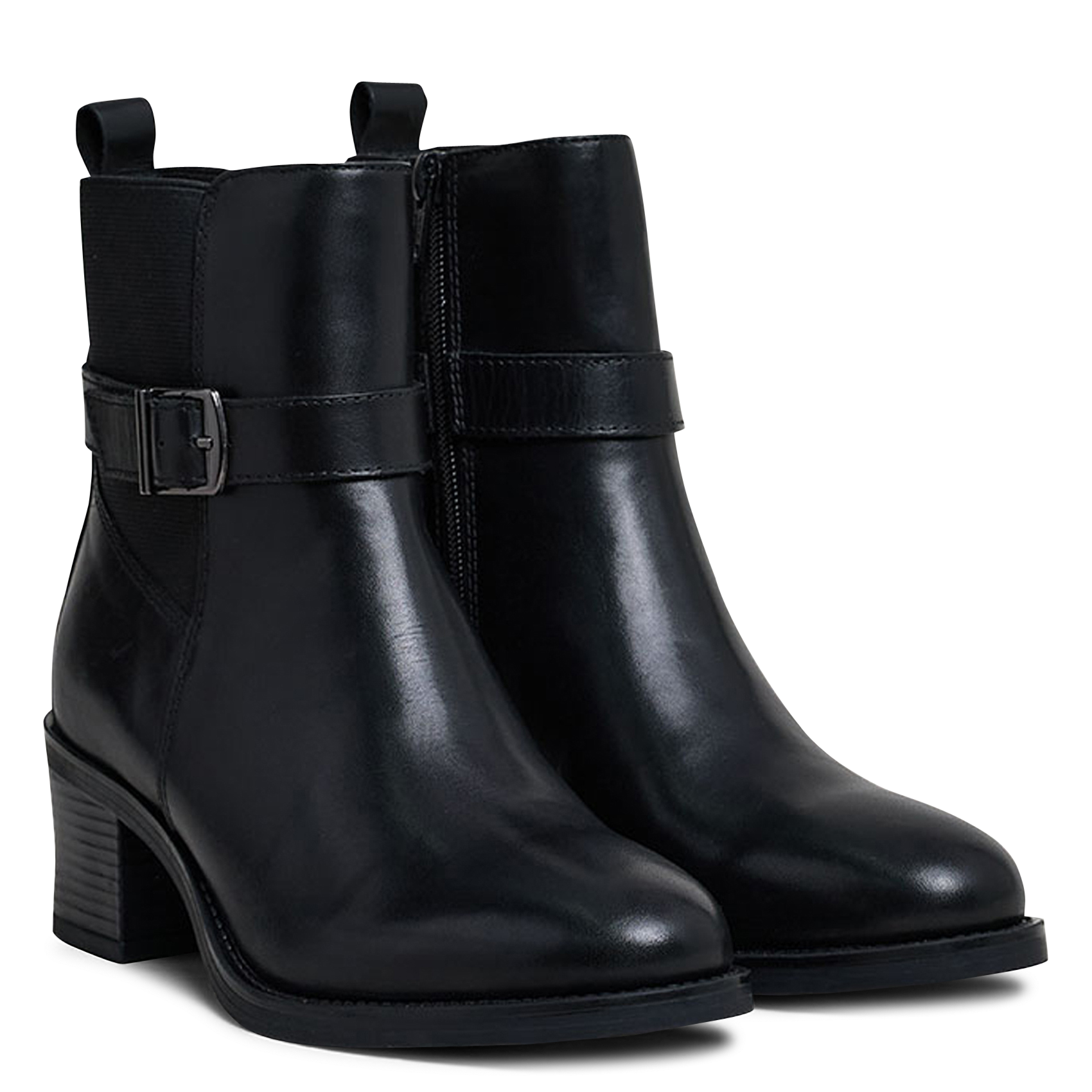 Bianca leather ankle boots JONAK Black