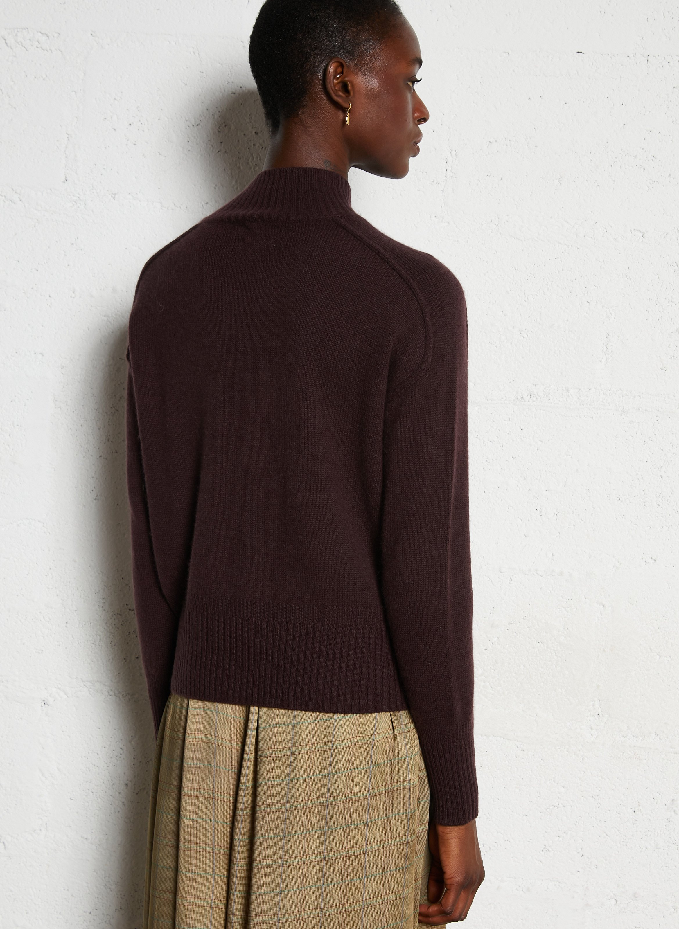 Cashmere high-neck sweater MAISON 123 Purple