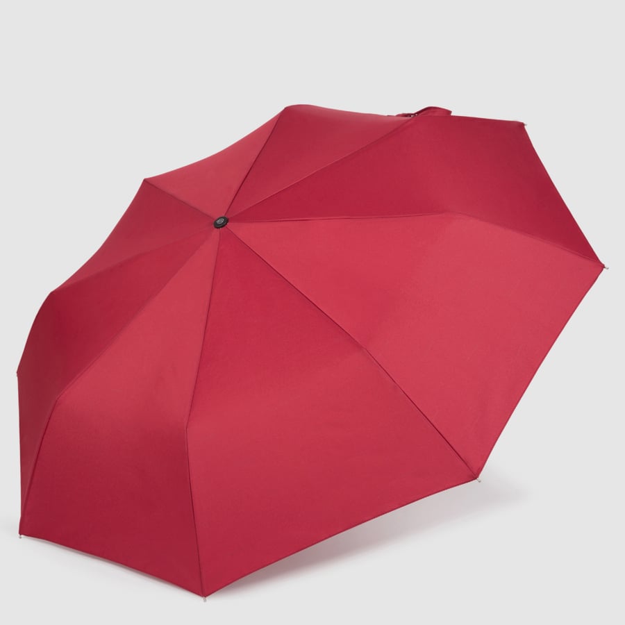 Folding windproof umbrella made from recycled fabric PIQUADRO