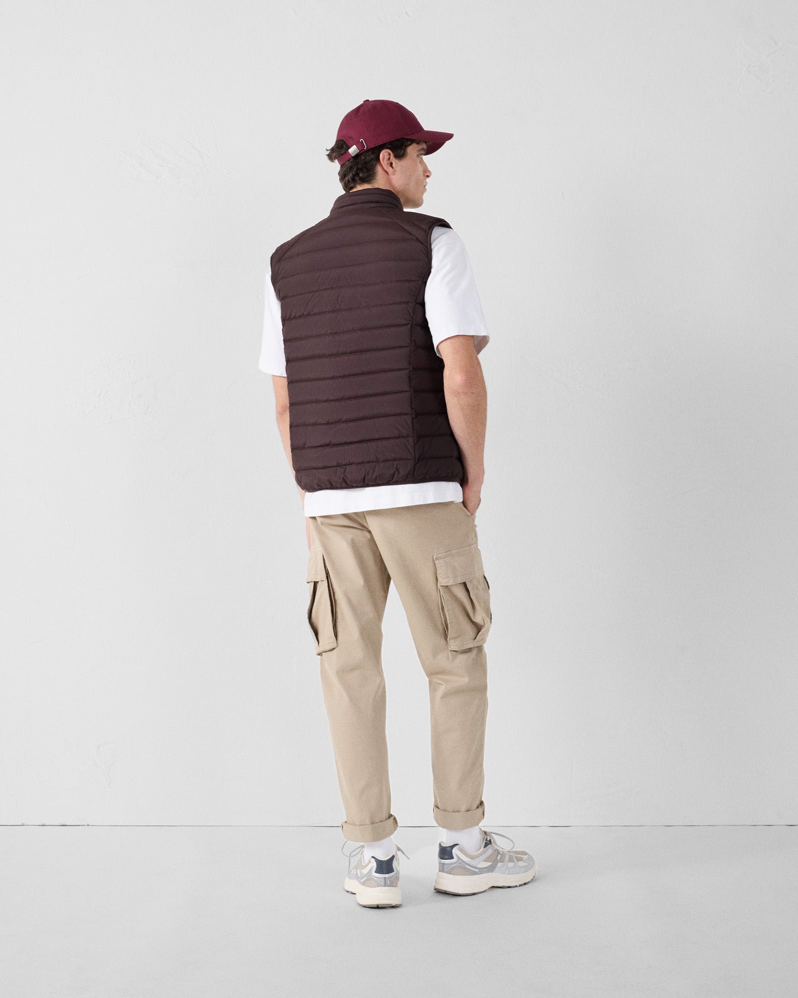 Stretch sleeveless puffer jacket Arafo JOTT Brown